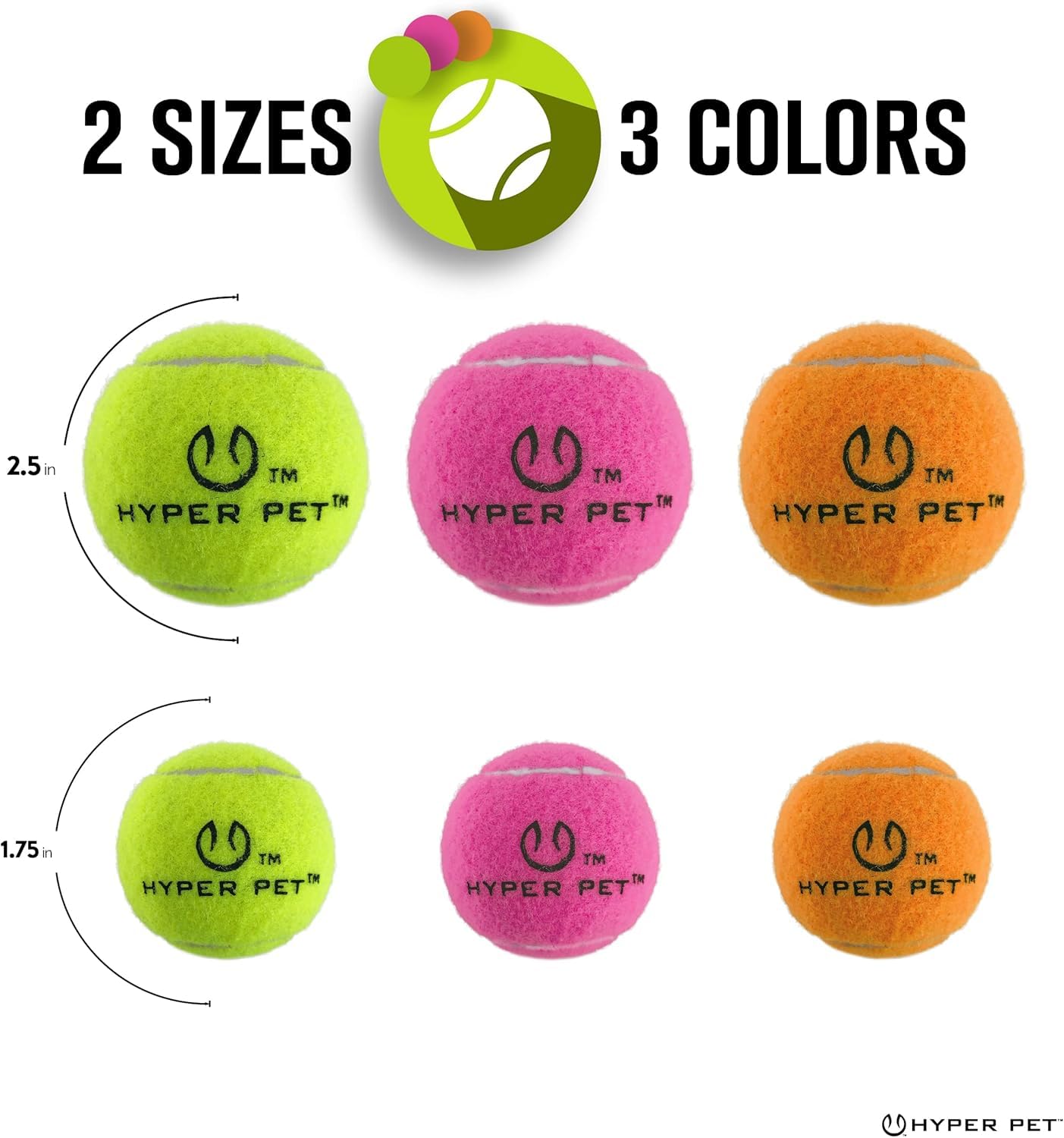 Hyper Pet Mini Tennis Balls For Dogs (Safe Dog Ball Tennis Balls For Exercise & Training) Interactive Toys Work With Hyper Pet K9 Kannon Mini Dog Ball Launcher - 4 Pack Pink