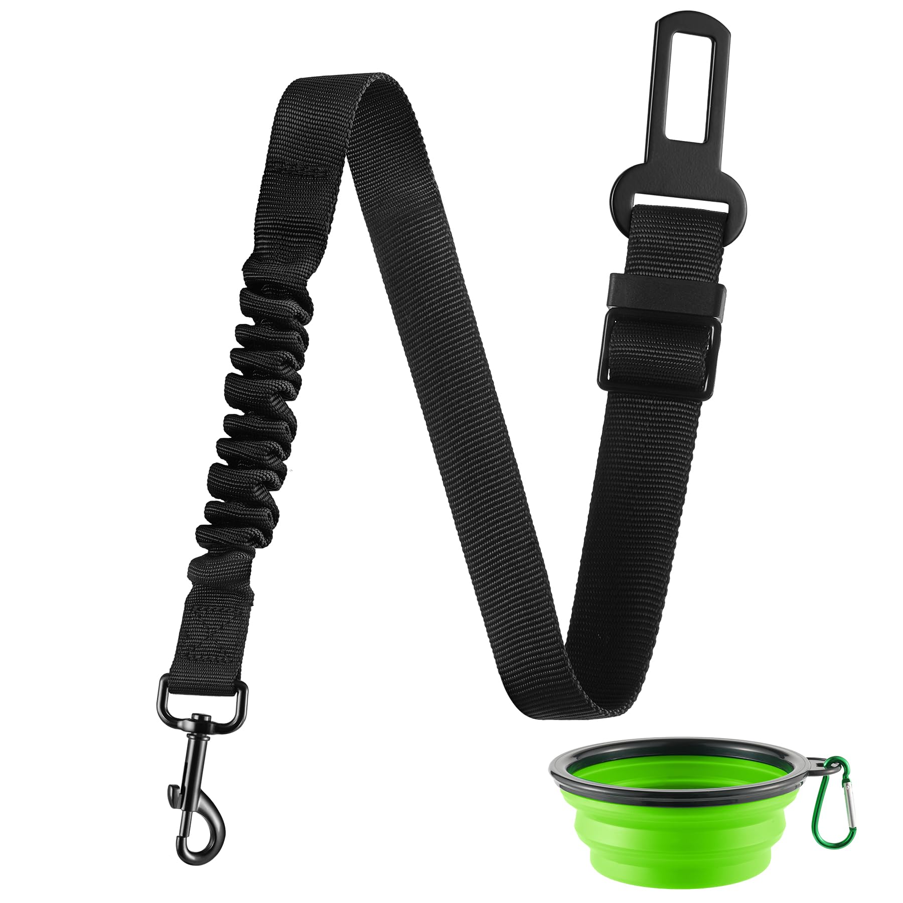 Livtee Dog Seat Belt For Car,1 Packs Set Retractable Dog Car Harness Adjustable And Comfortable Dog Car Seatbelt Leash,Elastic N