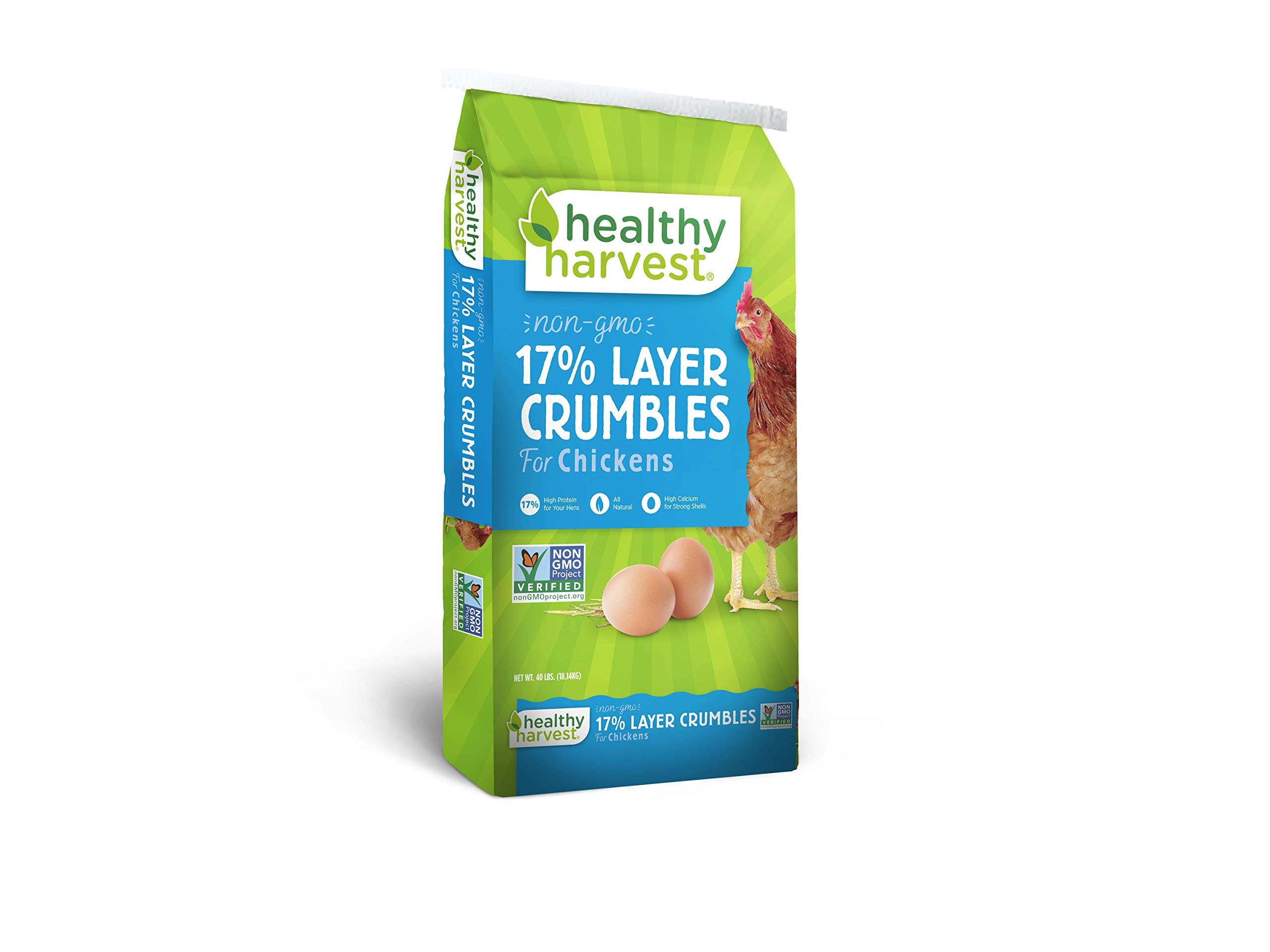 Healthy Harvest 1 Piece 17-Percent Layer Crumbles For Poultry, 40 Lb