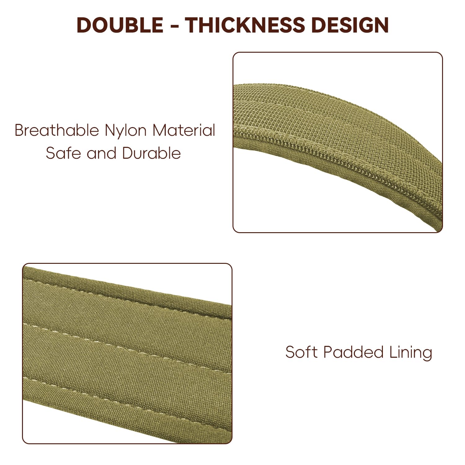 Heavy Duty Dog Collar for Large Dogs, Tactical Dog Collars with Metal Buckle & D Ring, 1.5'' Width Thick Adjustable Nylon Collar