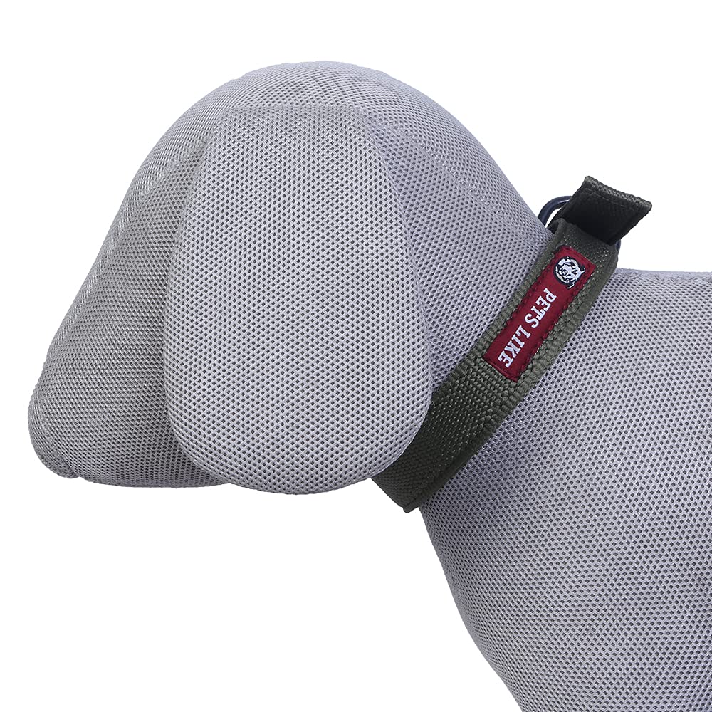 Pets Like Dog Polyester Collar Olive Green(32Mm)