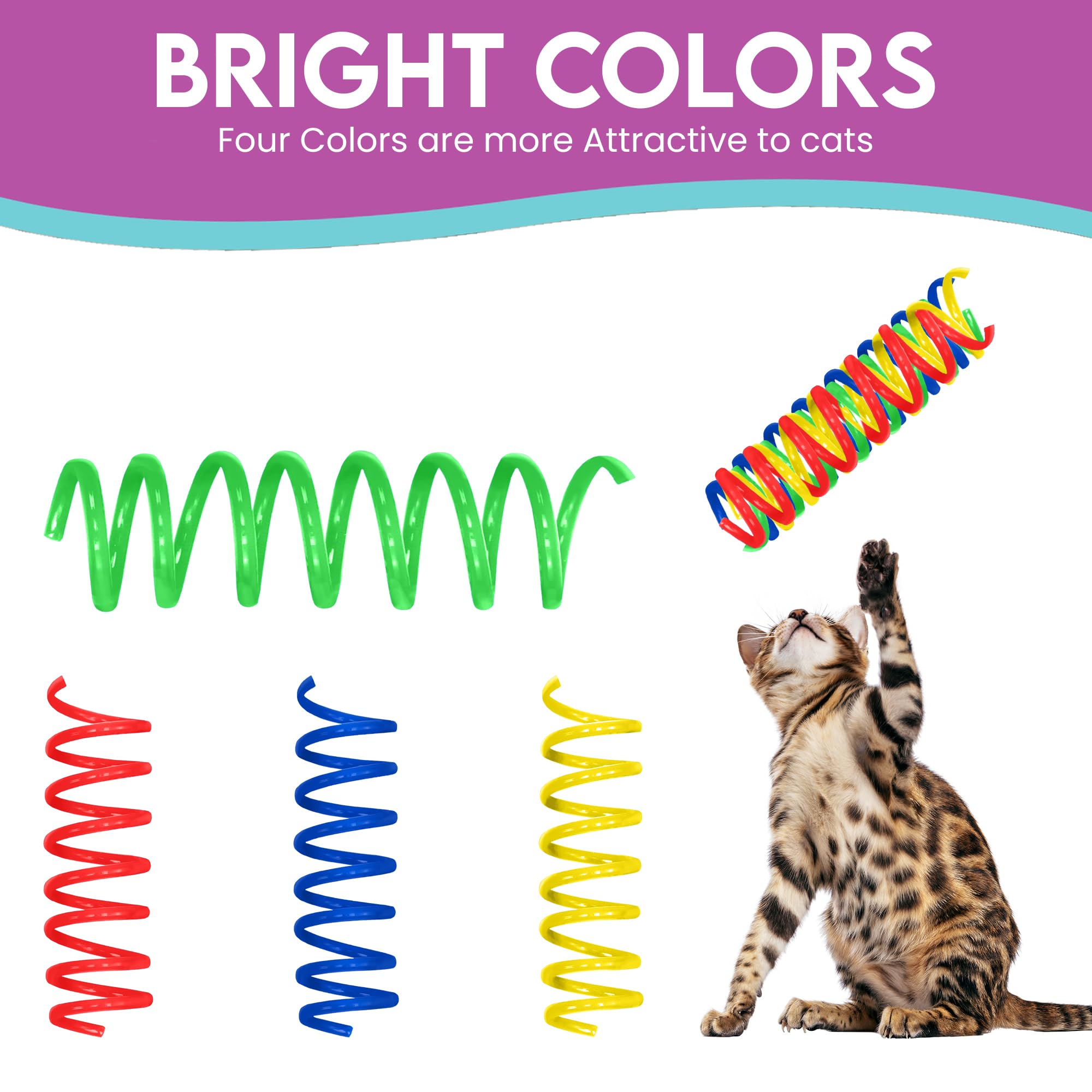 Spot Thin Colorful Springs Cat Toy - Bouncy Toys For Medium