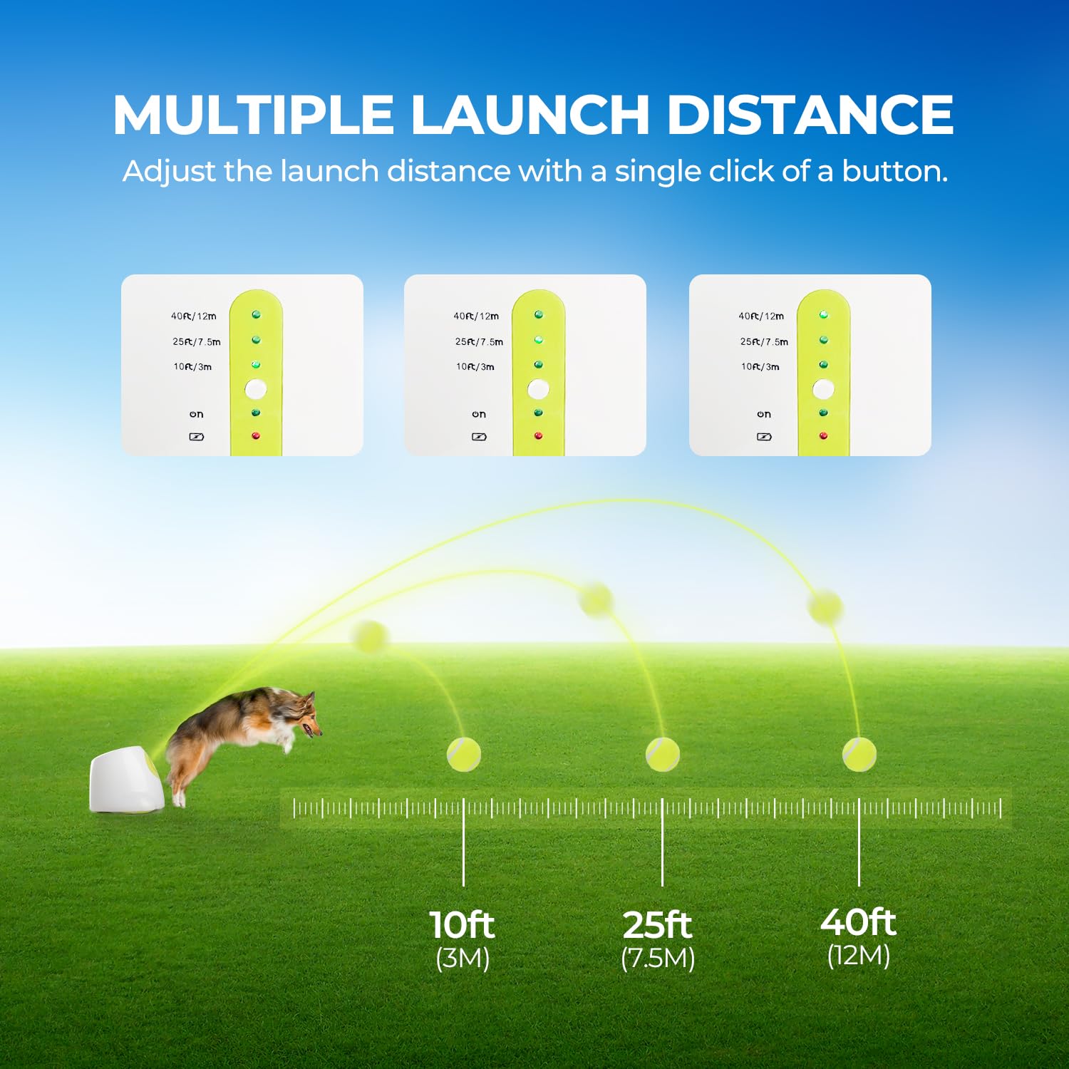 All For Paws Automatic Dog Ball Launcher For Medium To Large Dogs, Interactive Dog Ball Thrower Mental Stimulation Dog Toys, Dog