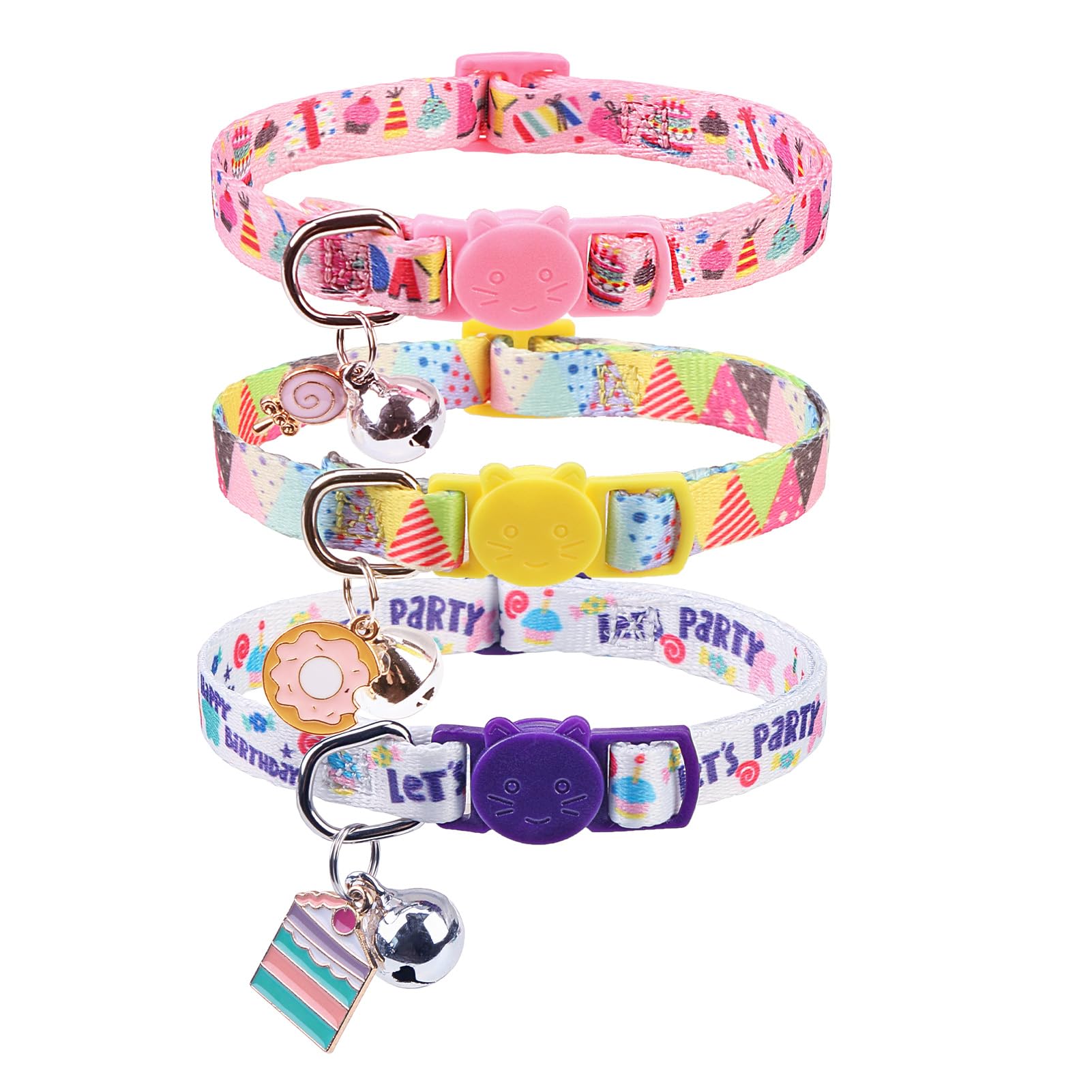 Scenereal Halloween Breakaway Cat Collar With Bells, Safety Buckle Soft Adjustable Cats Collars For Daily Wearing, Kitten Puppy