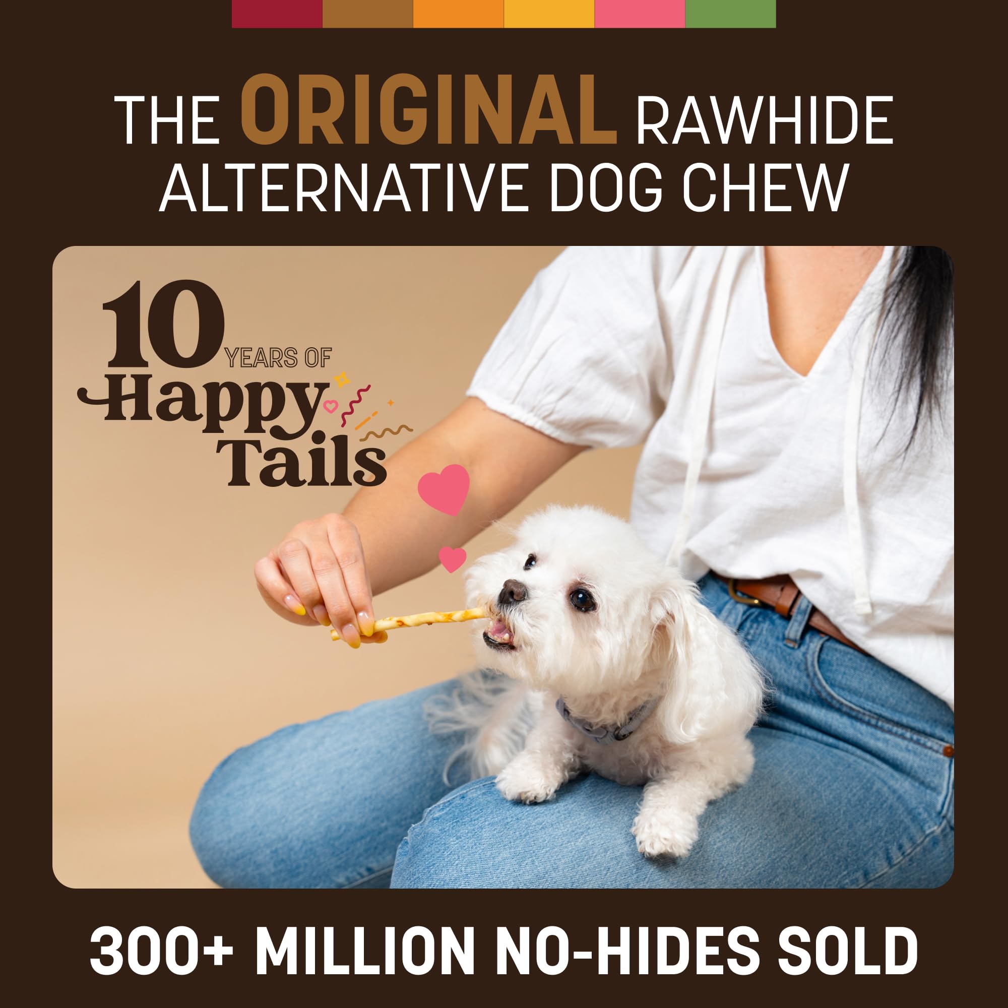 Earth Animal No Hide Stix - Long Lasting Rawhide Free Small Dog Chews Sticks, Venison - 20 Count Value Pack