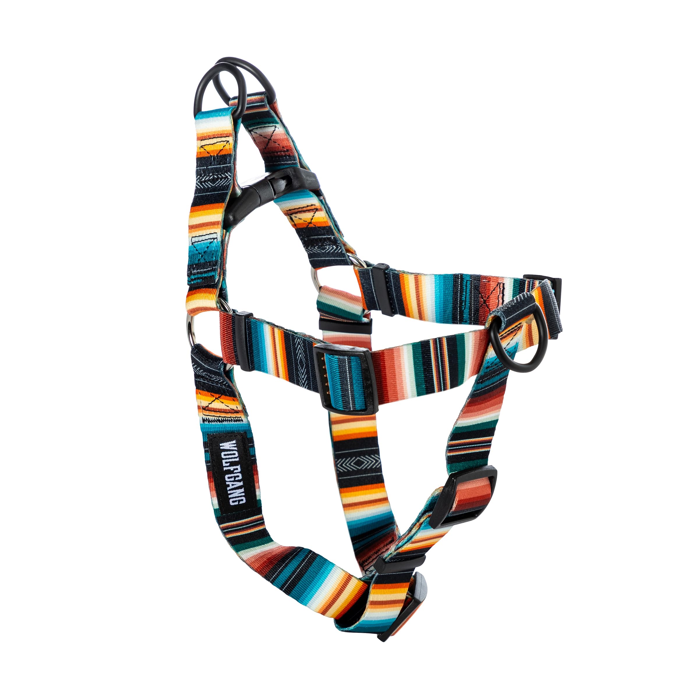 Wolfgang Heavy Duty Adjustable Dog Harness, Pull-Tested To Over 800 Lbs For Walking & Training, Lostart Print, Extra Large