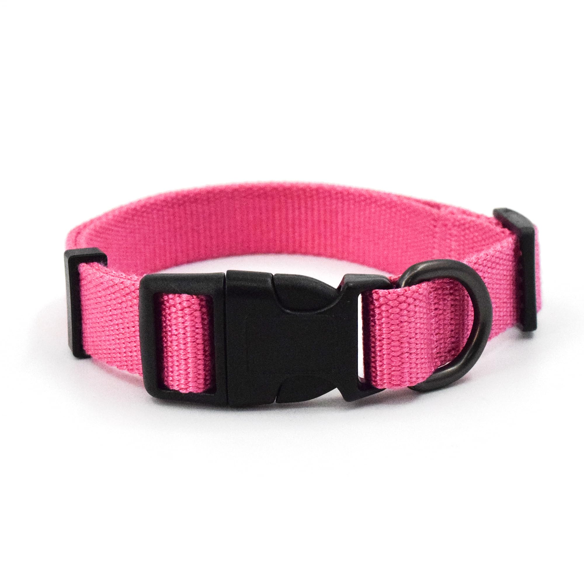 Rose Pink Dog Collar For Small Size Dogs Soft And Breathable Of 90% Rayon From Bamboo And 10% Polyester Comfortable Skin-Friendl