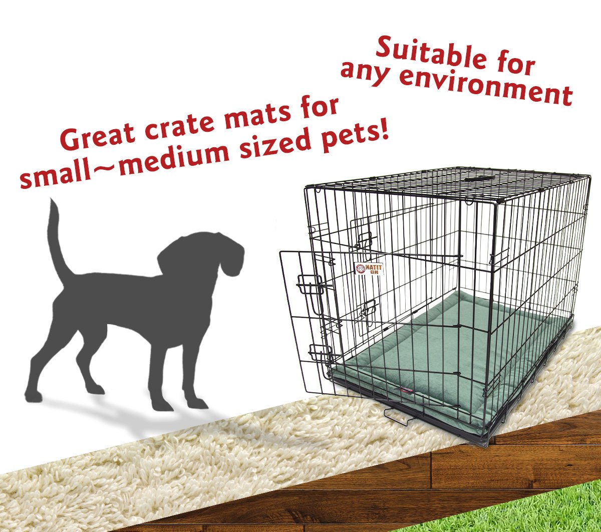 30' Villa Azure Blue Crate Dog Bed Mat By Majestic Pet Products