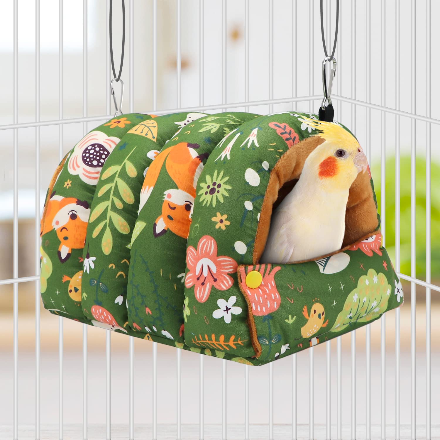 Wontee Bird Nest House Winter Warm Snuggle Hut Bird Bed Hanging Hammock for Parrots Budgies Parakeets Caique Senegal Cockatiels