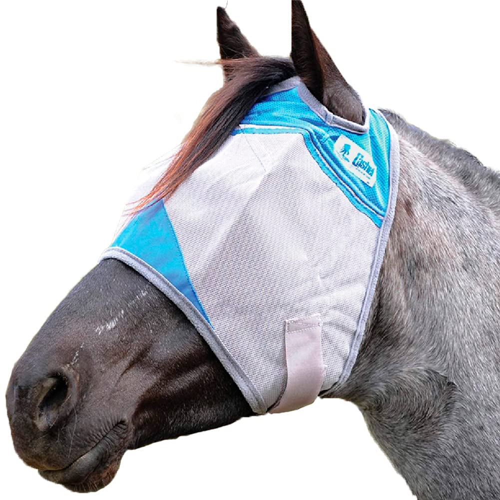 Cashel Crusader Horse Fly Mask for Charity, Blue, Yearling