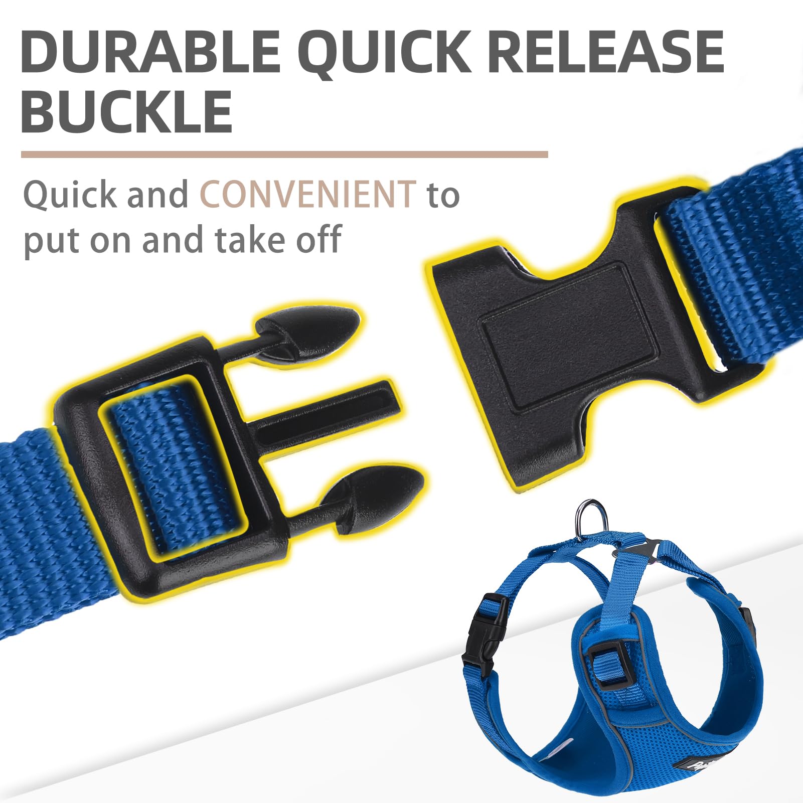 Pupteck Dog Harness And Leash Set For Small Medium Dogs No Pull, Soft Mesh Adjustable Puppy Cat Harness Reflective At Night, Dee