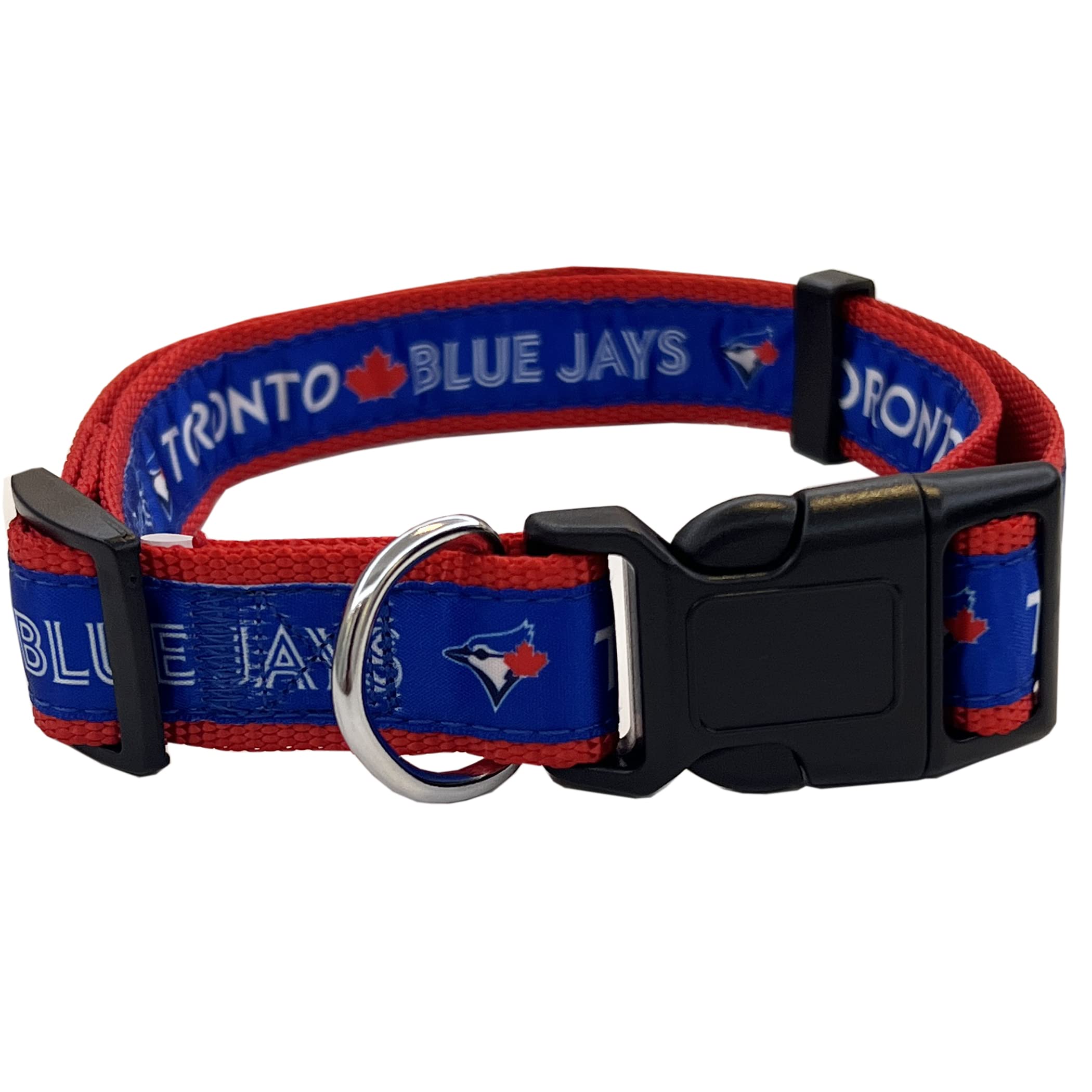 Mlb Toronto Blue Jays Dog & Cat Collar, X-Large. Baseball Team Collar For Dogs & Cats. Shiny & Colorful, Licensed By The Mlb