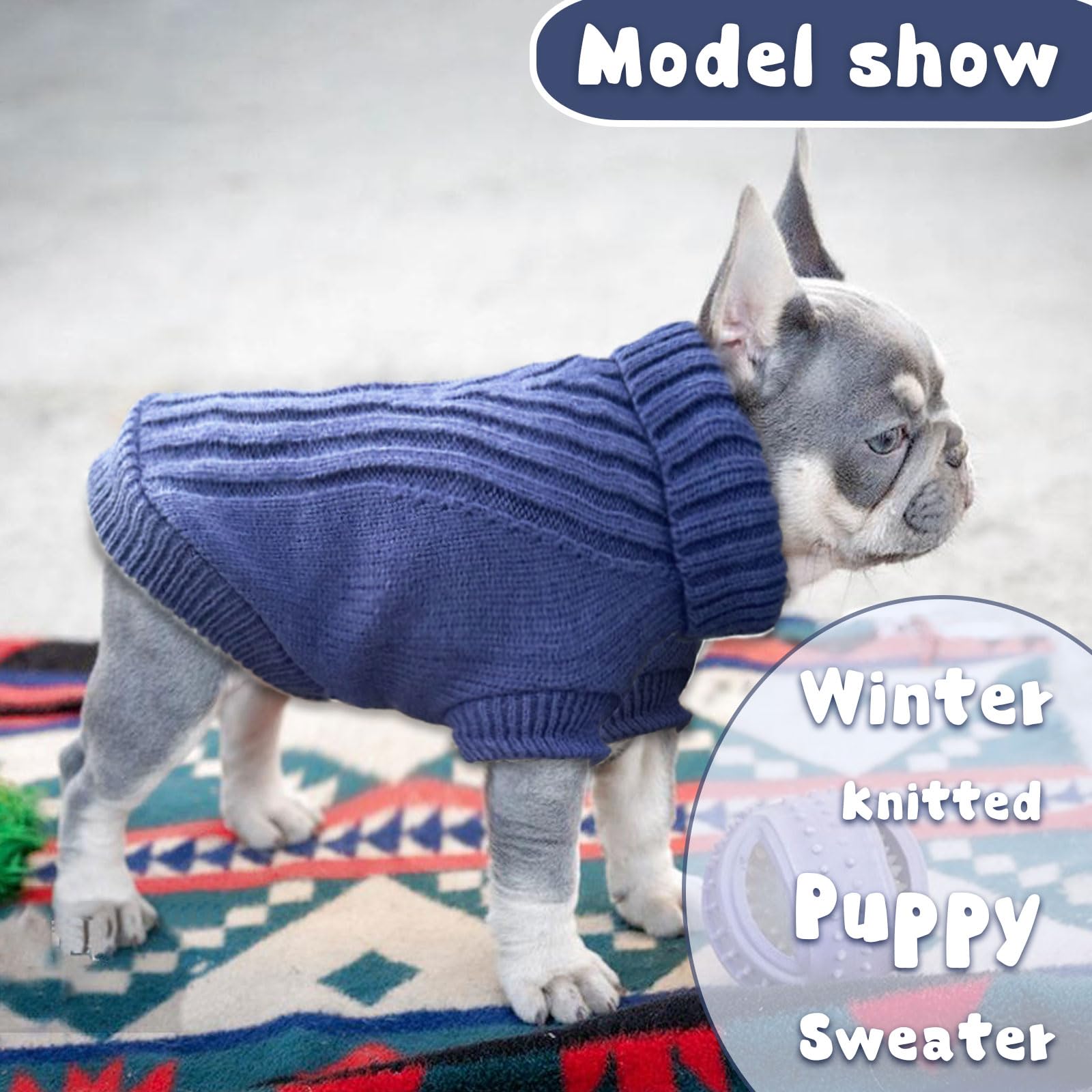 Dog Clothes For Puppy Winter Fall Sweaters - Small Dog Boys Warm Sweater - Teacup Yorkie (X-Small)