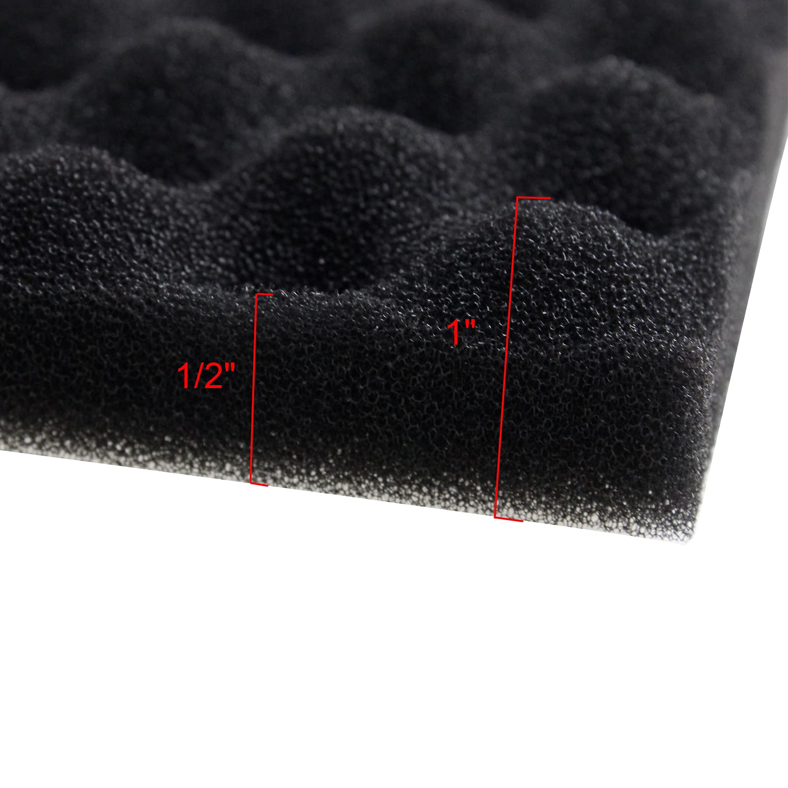 Aquaneat Aquarium Bio Sponge Foam Filter Media Pad Cut-To-Fit For Fish Tank Sump Pond 17' X 11' X 1/2' To 1'