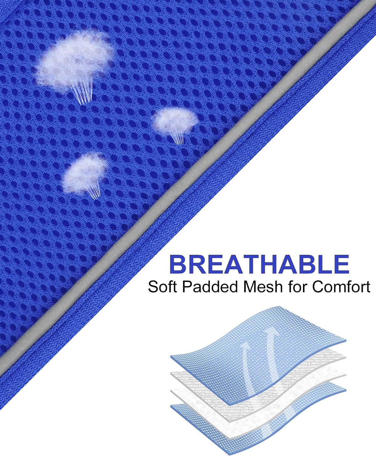 Joytale Small Dog Harness, Breathable Mesh Step-In Vest, Reflective Soft Padded Harnesses For Medium Dogs, Navy Blue, Xl