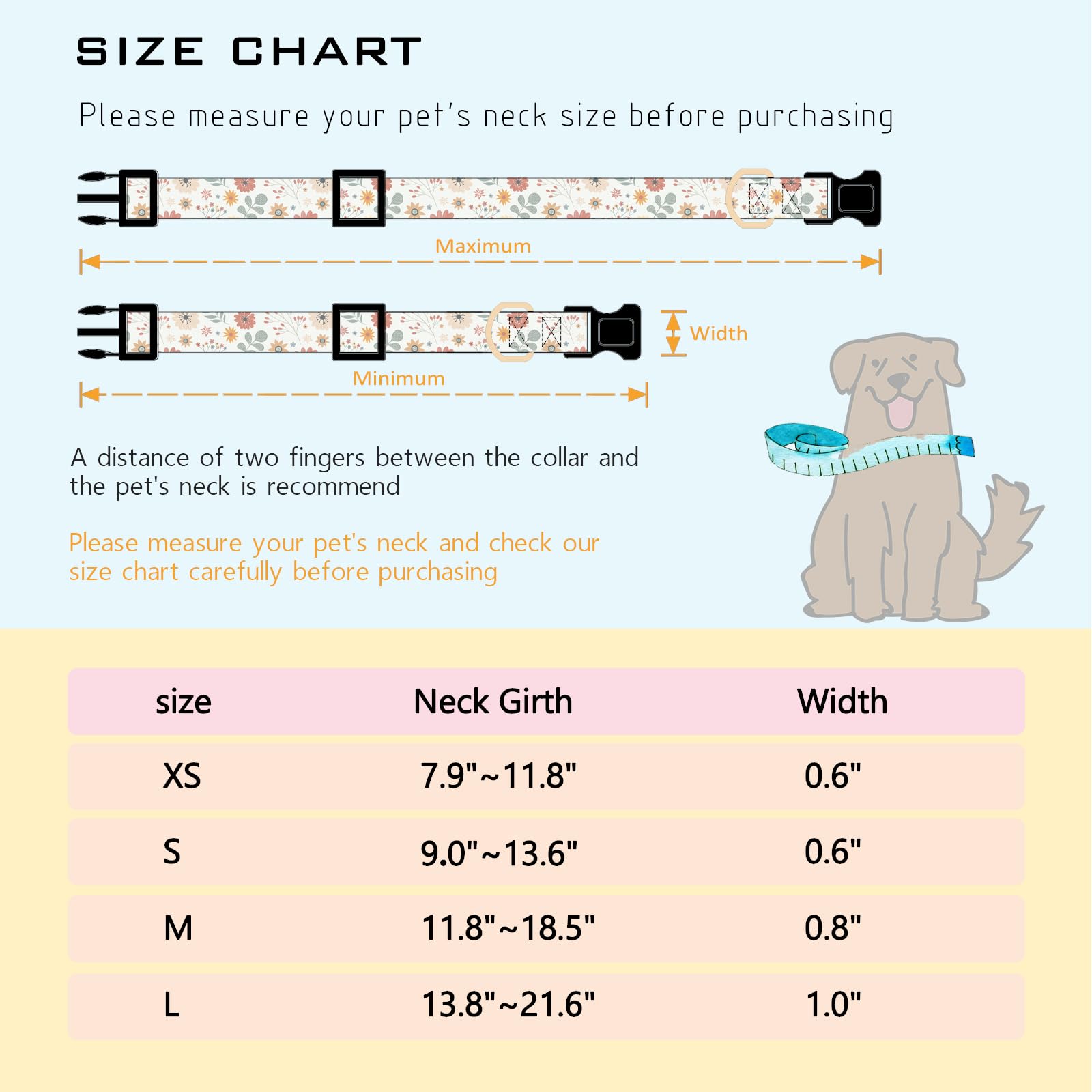 Faygarsle Cotton Designer Dogs Collar Cute Flower Dog Collars For Girl Female Small Medium Large Dogs With Flower Charms Xs