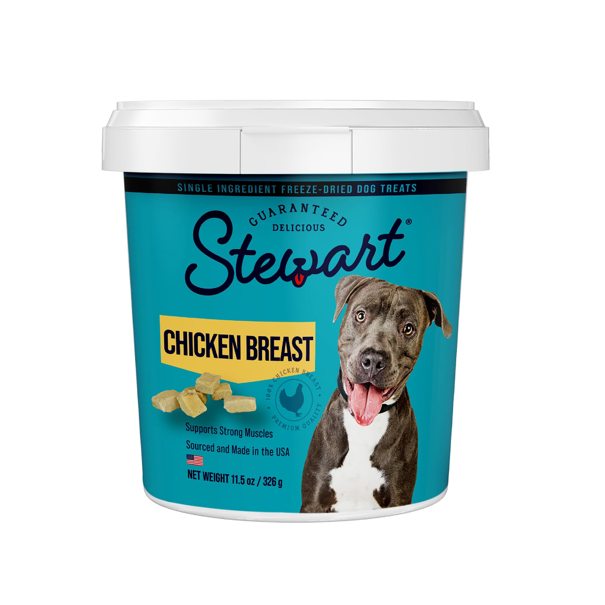 Stewart Chicken Breast Dog Treats, 11.5 oz, ~215 Pieces, Freeze Dried Raw, Single Ingredient, 74% Protein Training Treats or Mea