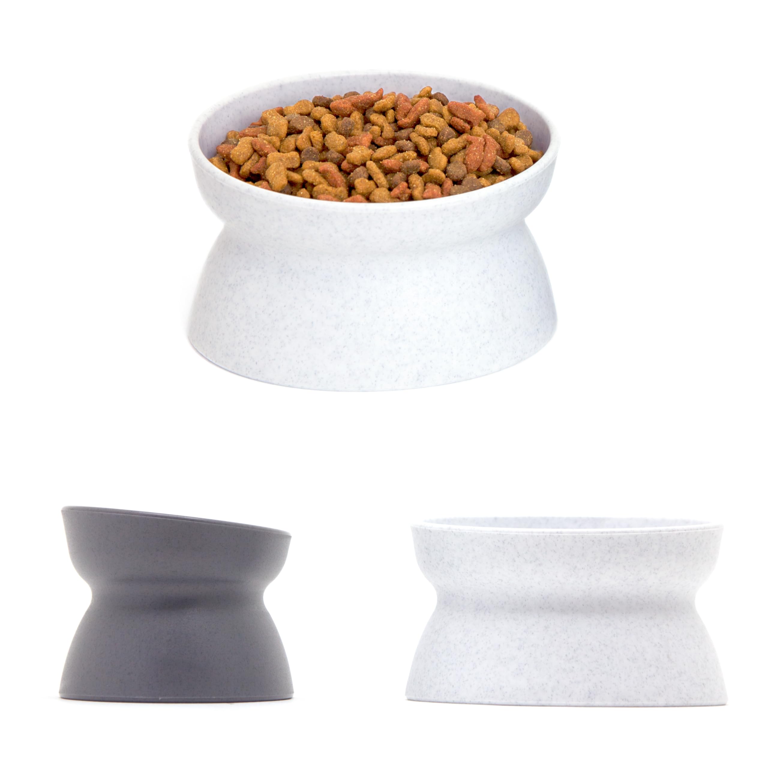 Kitty City Raised Cat Bowls, Large Bowl 2Pk (Modern)