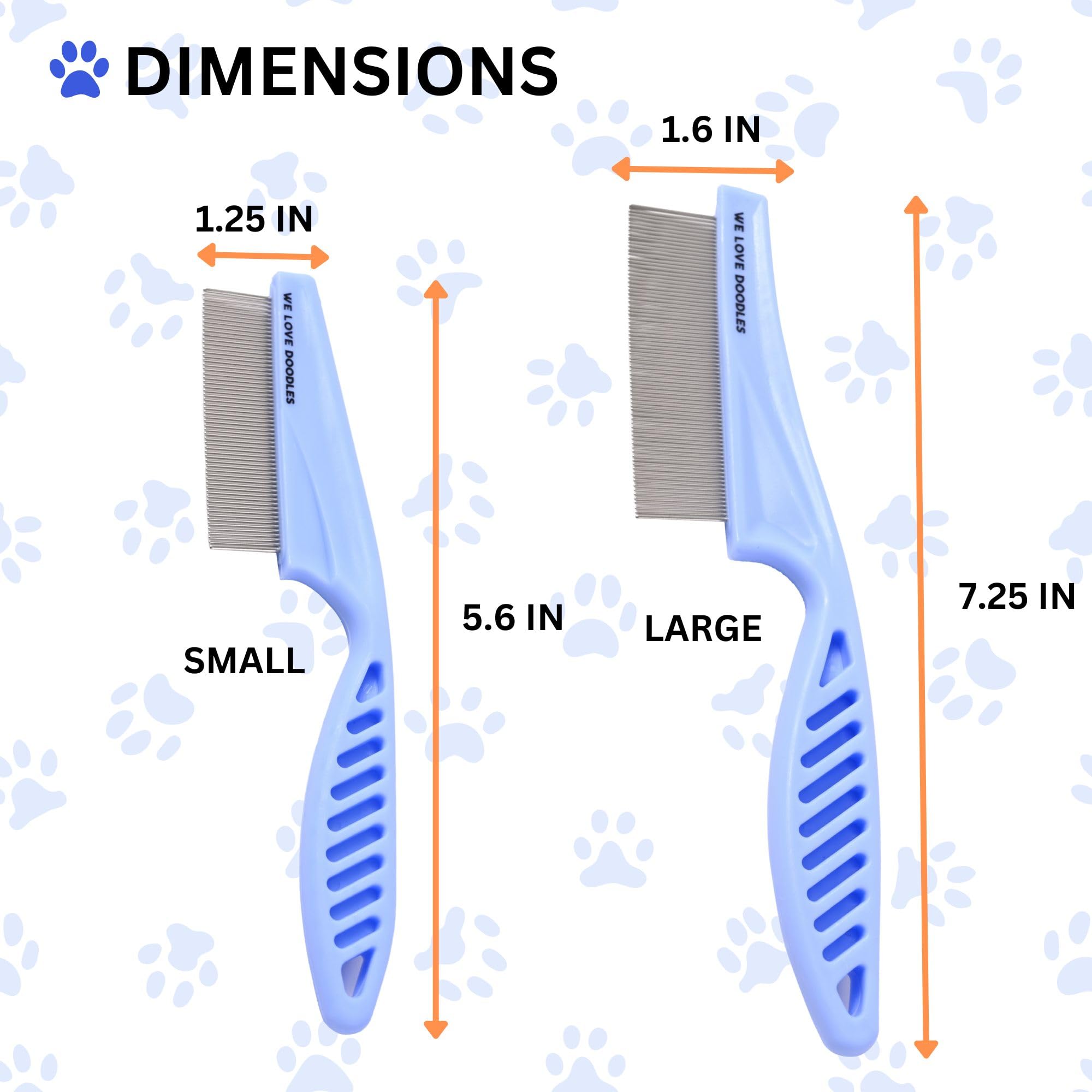 Dog Face Comb, Flea Comb For Dogs, Fine Tooth Tear Stain Remover, Removes Crust, Mucus, And Stains, Face Brush For Poodles & Oth