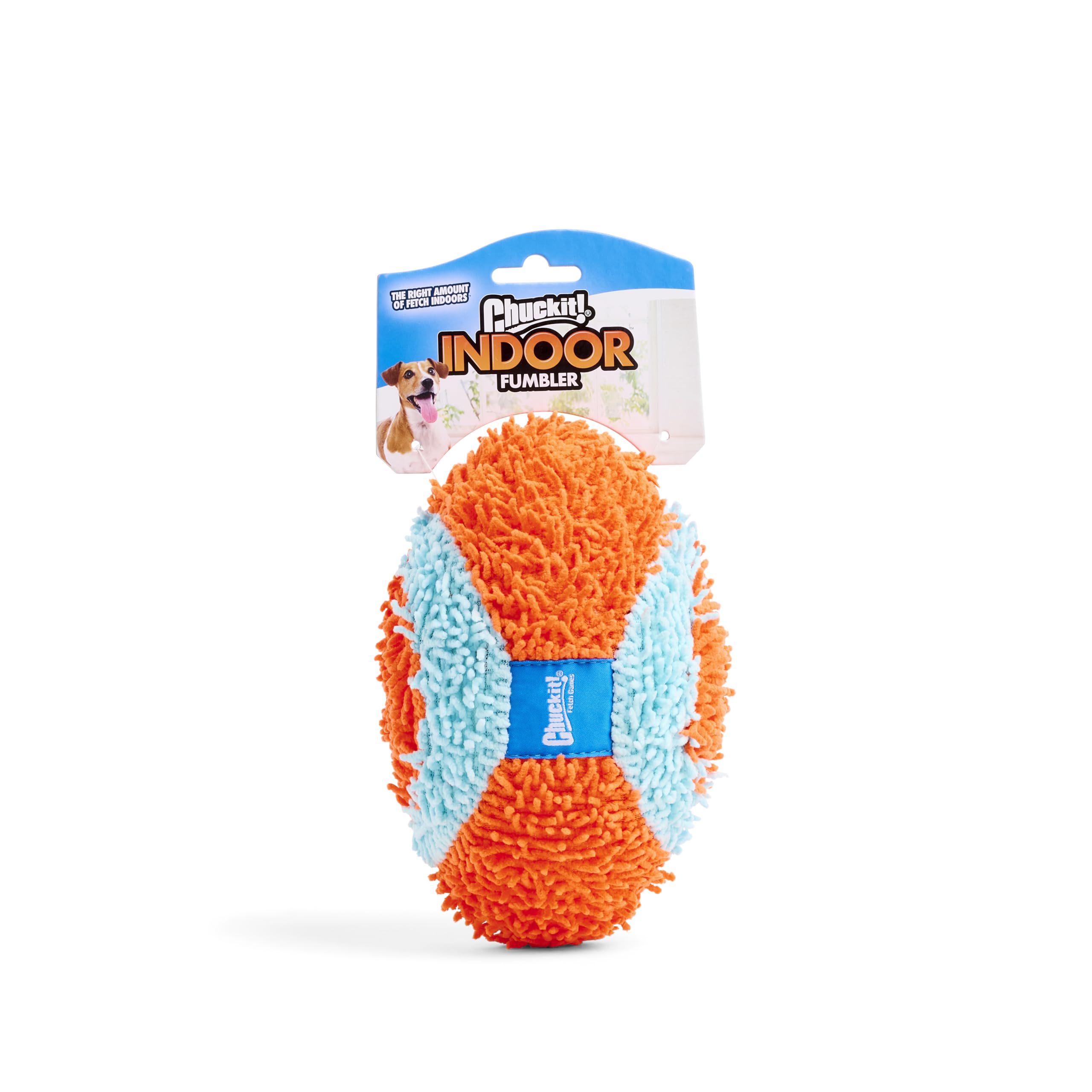 Chuckit! Indoor Fumbler Toy For Dogs - Interactive Dog Toys For Boredom, 7.5 Inch, Orange And Blue Roller
