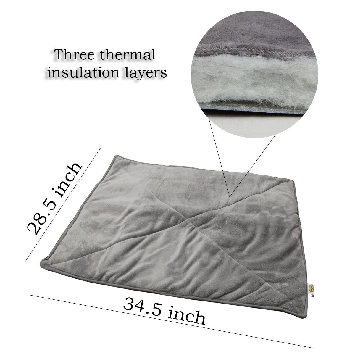 Pet Magasin Cat Thermal Bed Self-Heating Pads For Small Pets, [2-Pack Combo] One Large (28.5' X 34.5') And One Small (17'' X 11'')