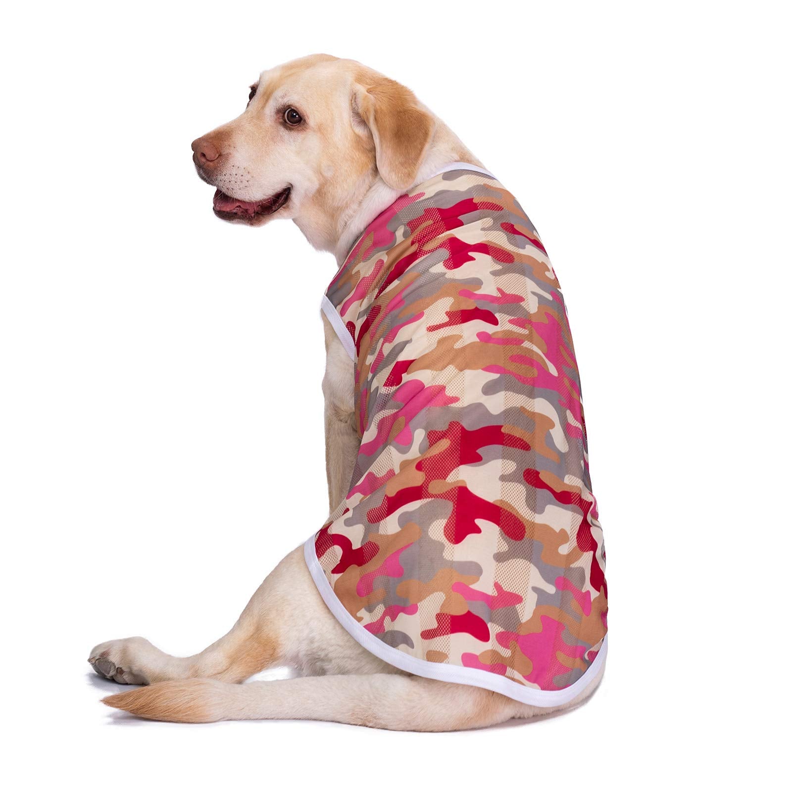 Pet Clothes, Large Dog Shirt Camouflage T Shirt Breathable Dog Sunscreen Clothes Outfits Vest Apparel For Medium Large Dogs (30/