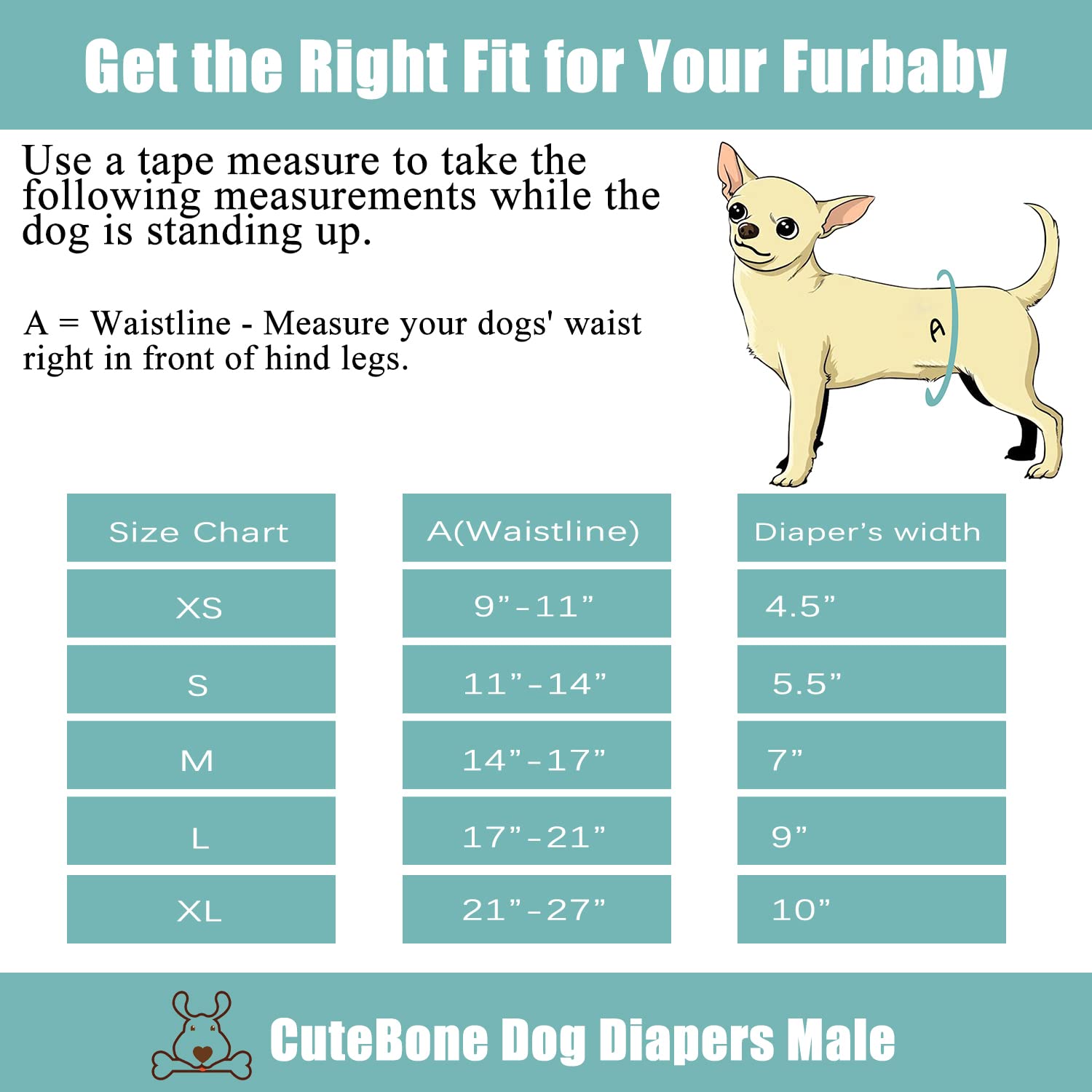 Cutebone Dog Diapers Male Washable Belly Band For Male Dogs Wraps Black 3Pcs A Pack Dm54M