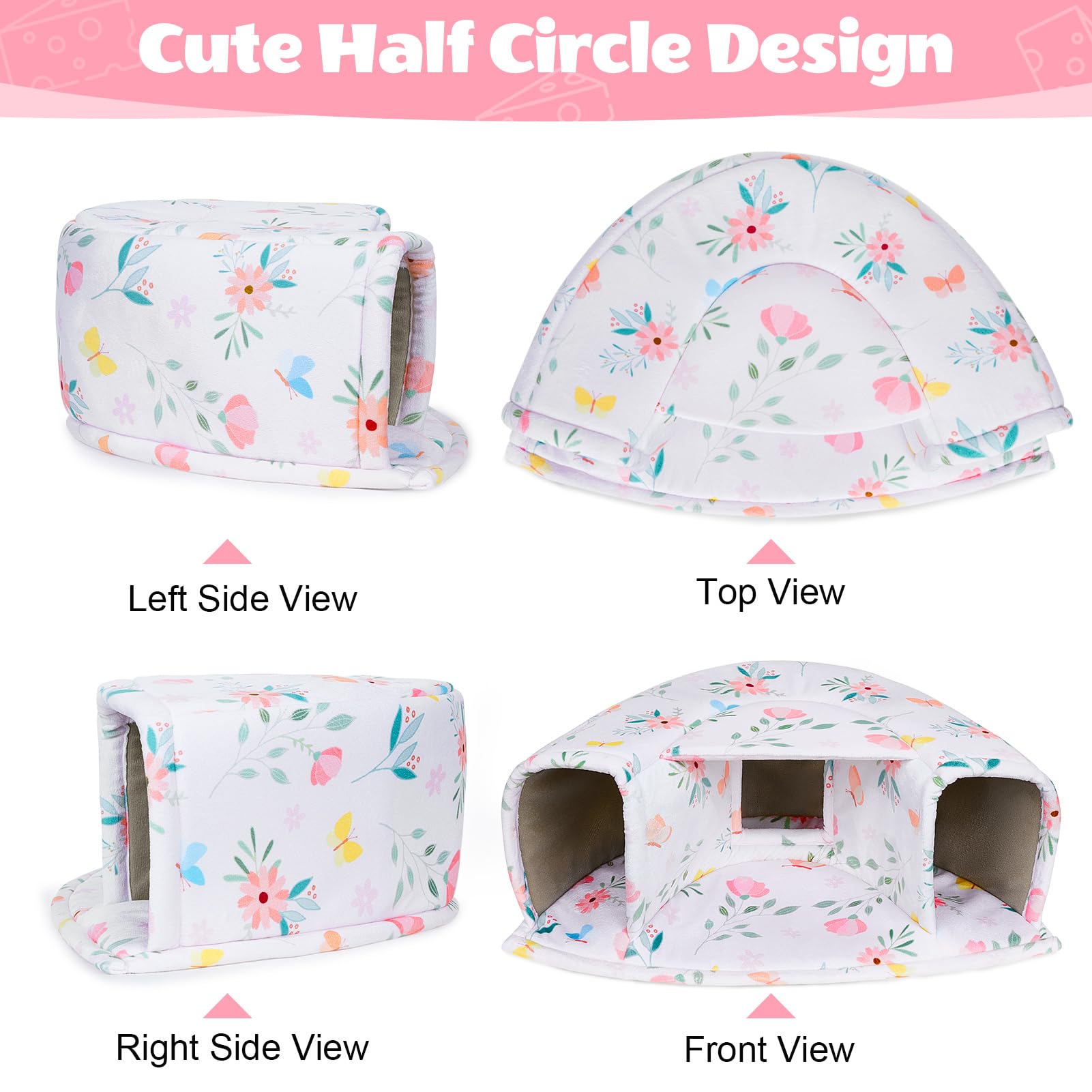 Unicorn Catcher Large Cozy Pet Bed & Tunnel - Warm & Washable, Suitable for Guinea Pigs, Hamsters, Chinchillas & Bunnies
