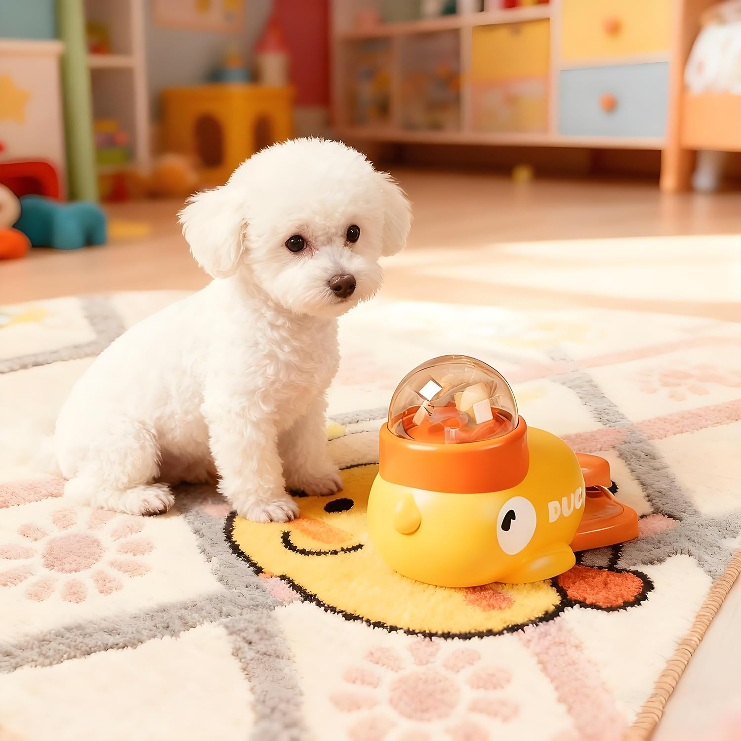 Dog Puzzle Toy with Adjustable Difficulty - Interactive Treat Dispensing Game for Mental Enrichment, Indoor Boredom Buster & Slo