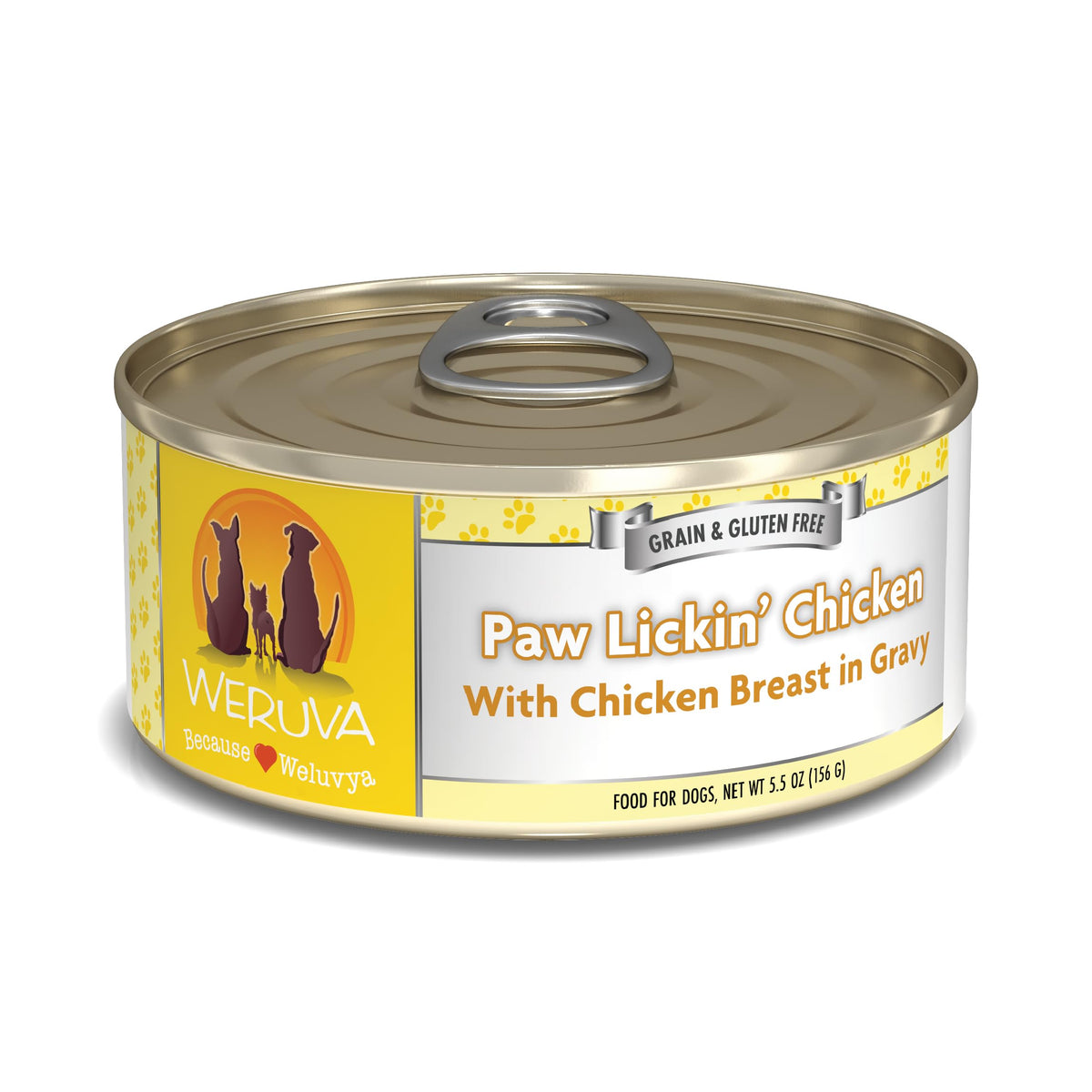 Weruva Classic Dog Food, Paw Lickin’ Chicken With Chicken Breast In Gravy, 5.5Oz Can (Pack Of 24)