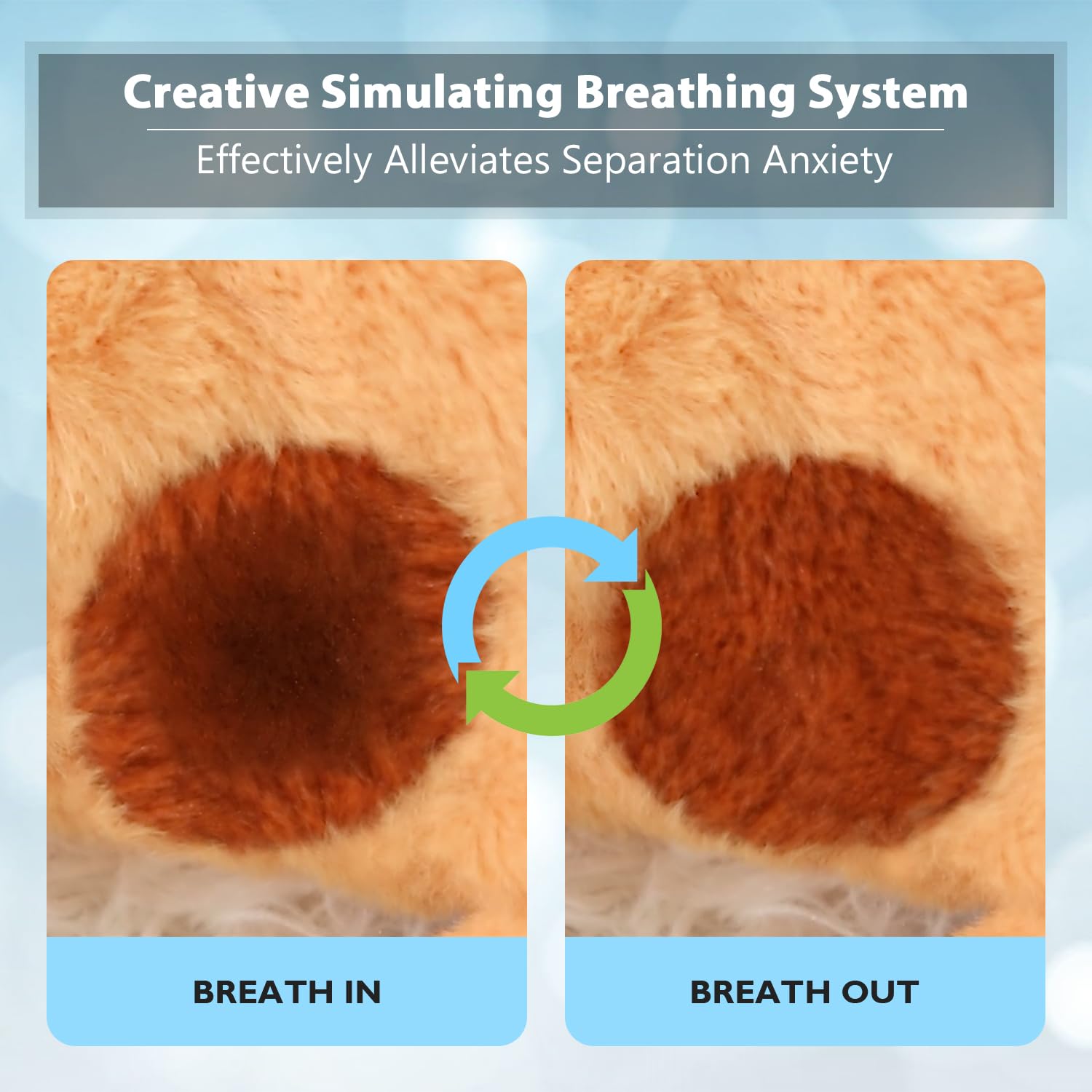 Goopow Heartbeat Puppy Toys For Dogs, [2025 Newly Upgraded] More Lifelike Mom With Upgraded Simulating Breathing/Body Temperatur