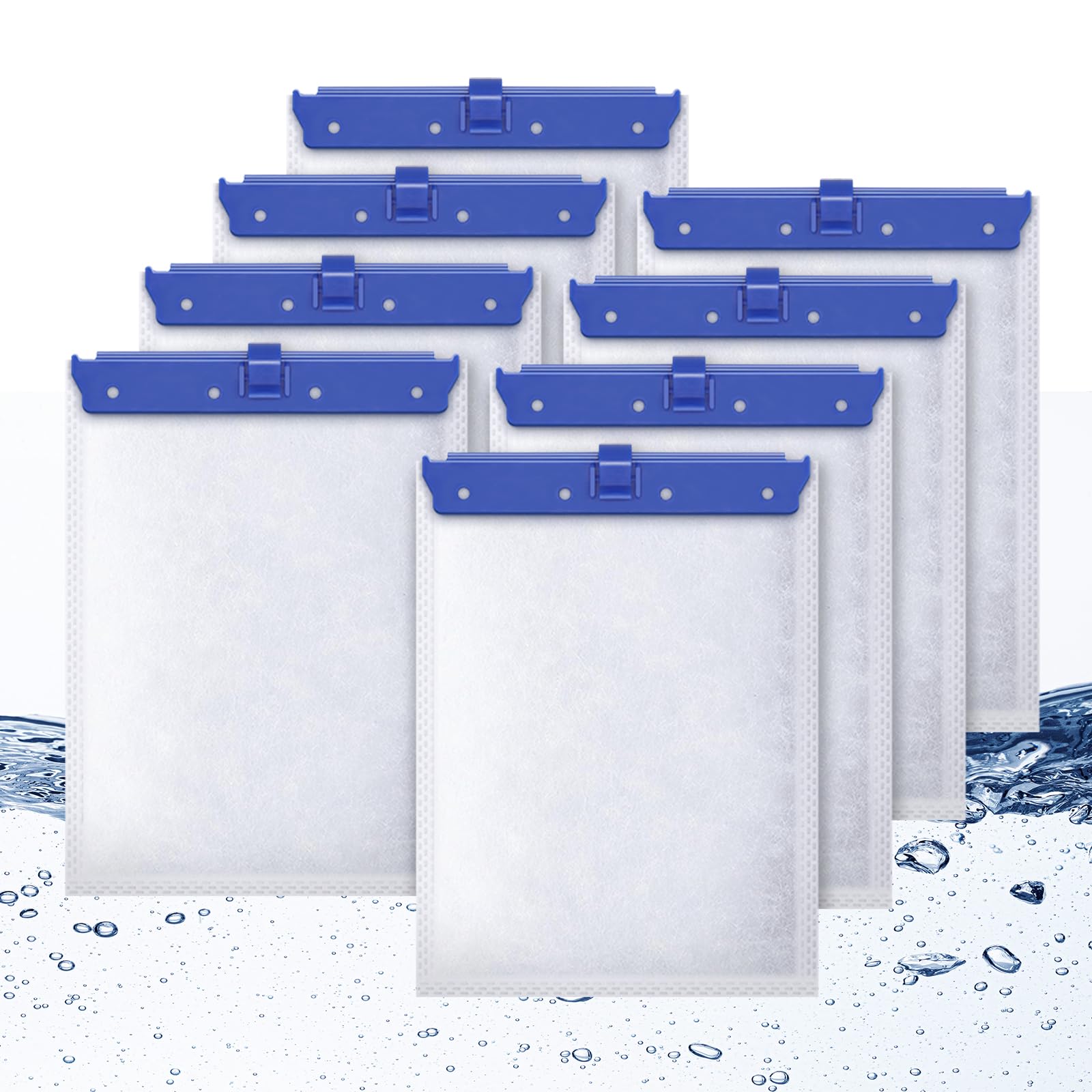 Esctabalt 8 Count Large Filter Cartridges Compatible With Whisper Bio Bag Filters, Large Aquarium Filter Cartridge For Whisper 2