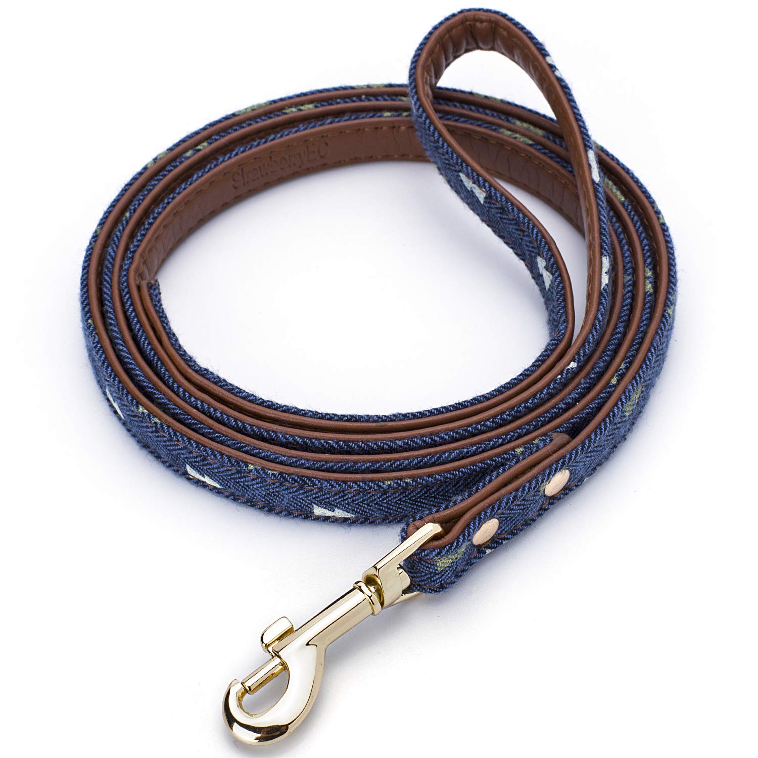 Strawberryec Puppy Leash For Small Dogs Cute Leather Navy Leashes (Leash-Navy)