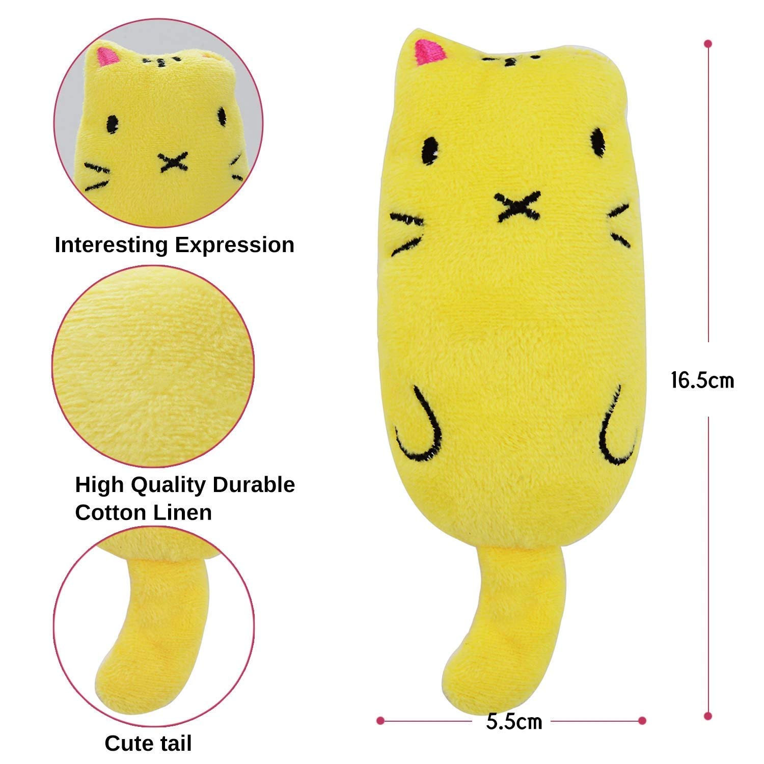 Legendog 5Pcs Catnip Toy, Cat Chew Toy Bite Resistant Catnip Toys For Cats,Catnip Filled Cartoon Mice Cat Teething Chew Toy (Multicolor1)