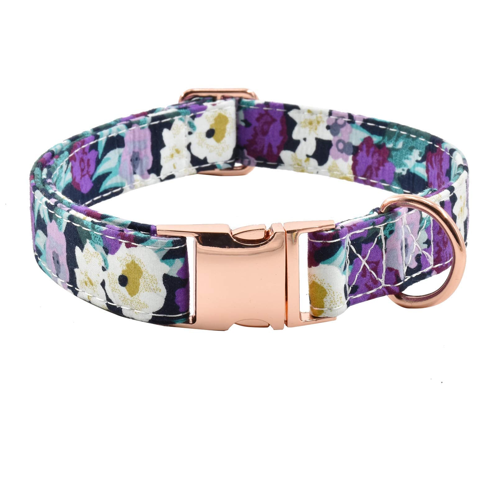 Metal Buckle Dog Collar, Durable Adjustable Dog Collar Soft For Small Medium Large Dogs (S(10-14In), Flower5)