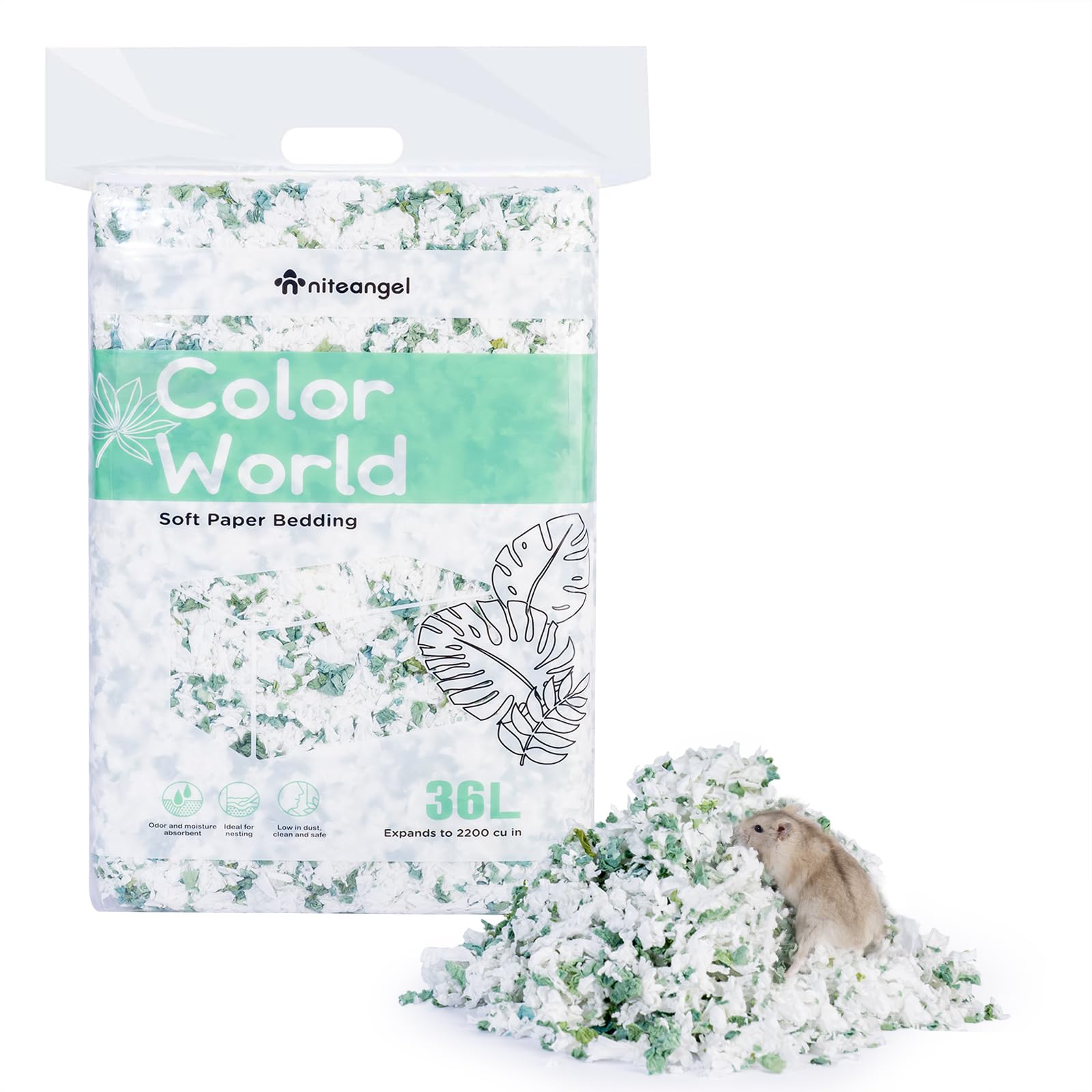 Niteangel Aspen Shaving Hamster Beddings for Syrian Dwarf Hamster Gerbil Mice Degu Rat Rabbit Bunny Guinea Pig Chinchilla Hedgeh