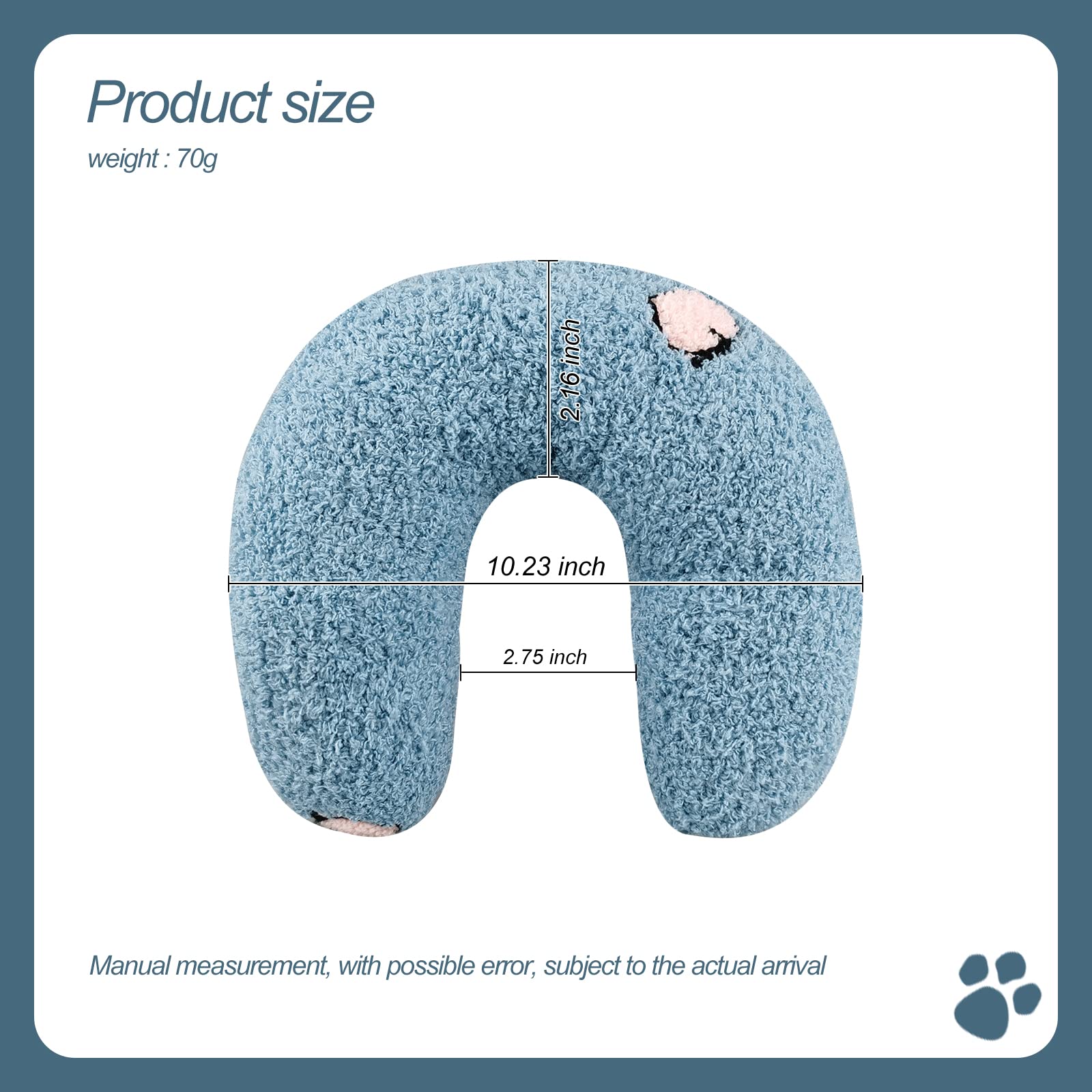 Andiker Pillows For Cats, U Shape Soft Fluffy Cat Pillow For Cat To Lay On Cats Bed Pillow Ultra Soft Pet Pillow For Cat Fluffy
