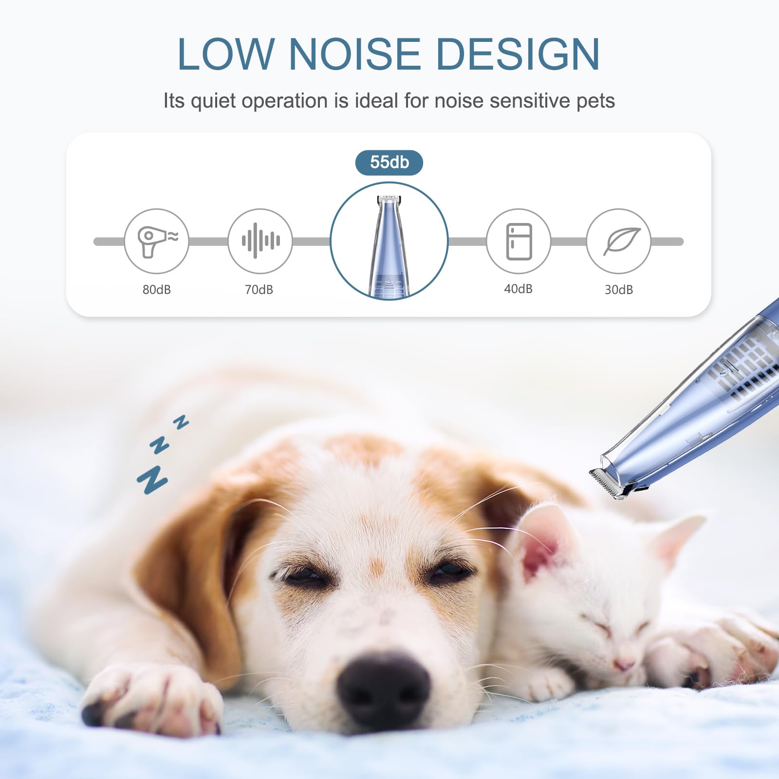Ankilo Upgraded Paw Hair Trimmer For Dogs, Rechargeable Dog Paw Trimmer, Snipping And Sucking, Cordless Electric Grooming Clippe
