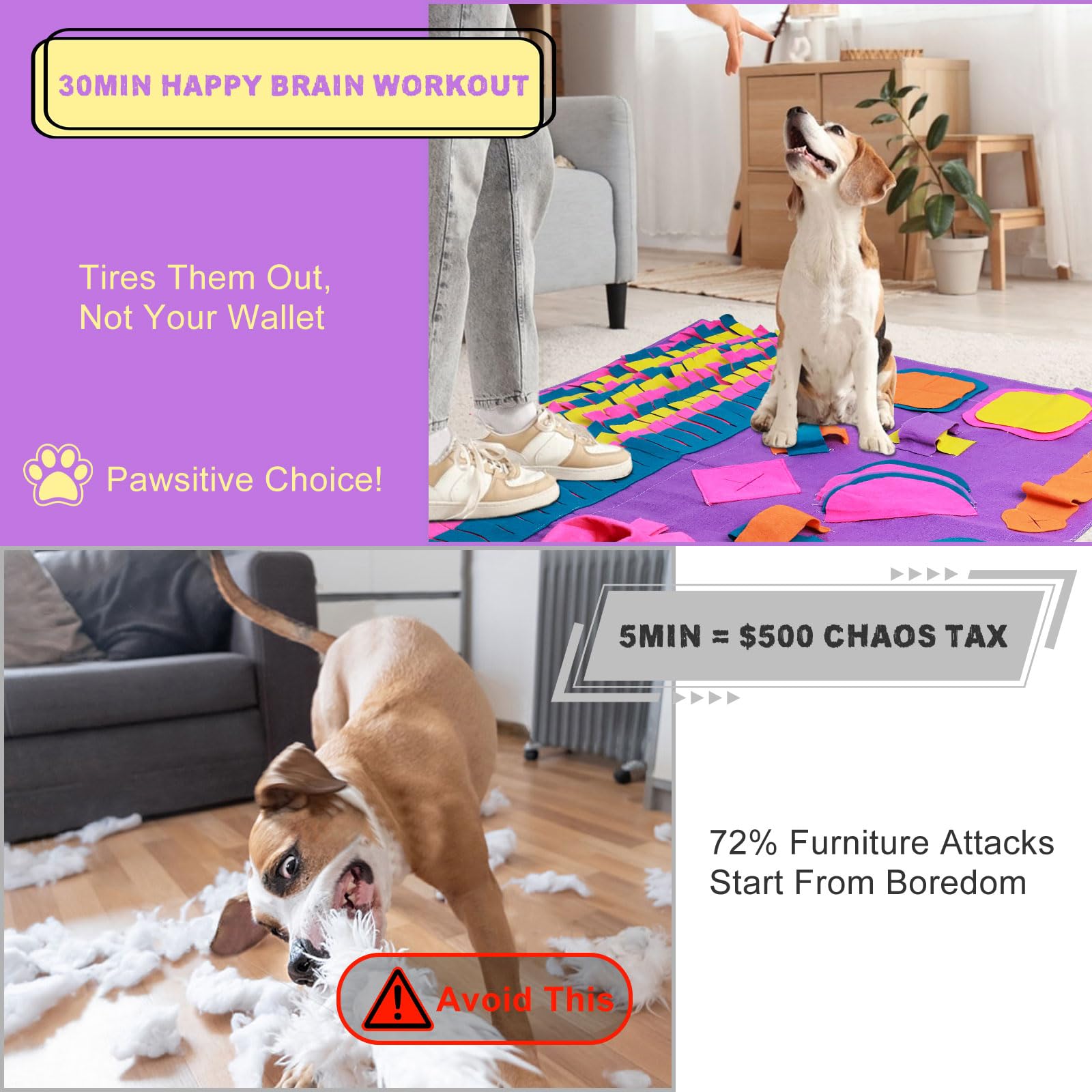 Pjdh 35   X35    Snuffle Mat For Dogs, 3-In-1 Slow Feeder Mat With Anxiety Relief & Iq Training, Extra Large Felt Foraging Mat F