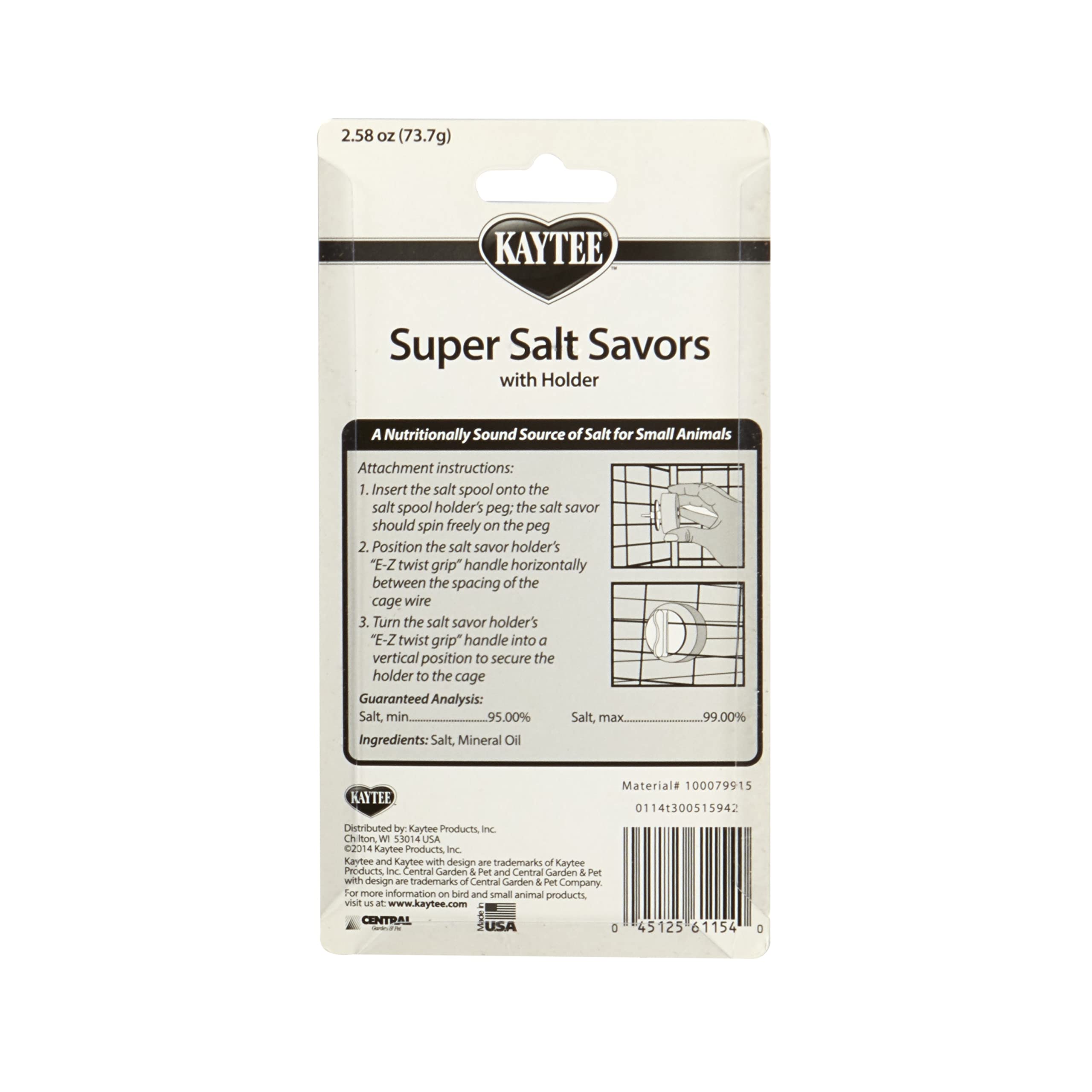 Kaytee Super Salt Savor For Pet Rabbits, Hamsters, Gerbils, Guinea Pigs And Other Small Animals