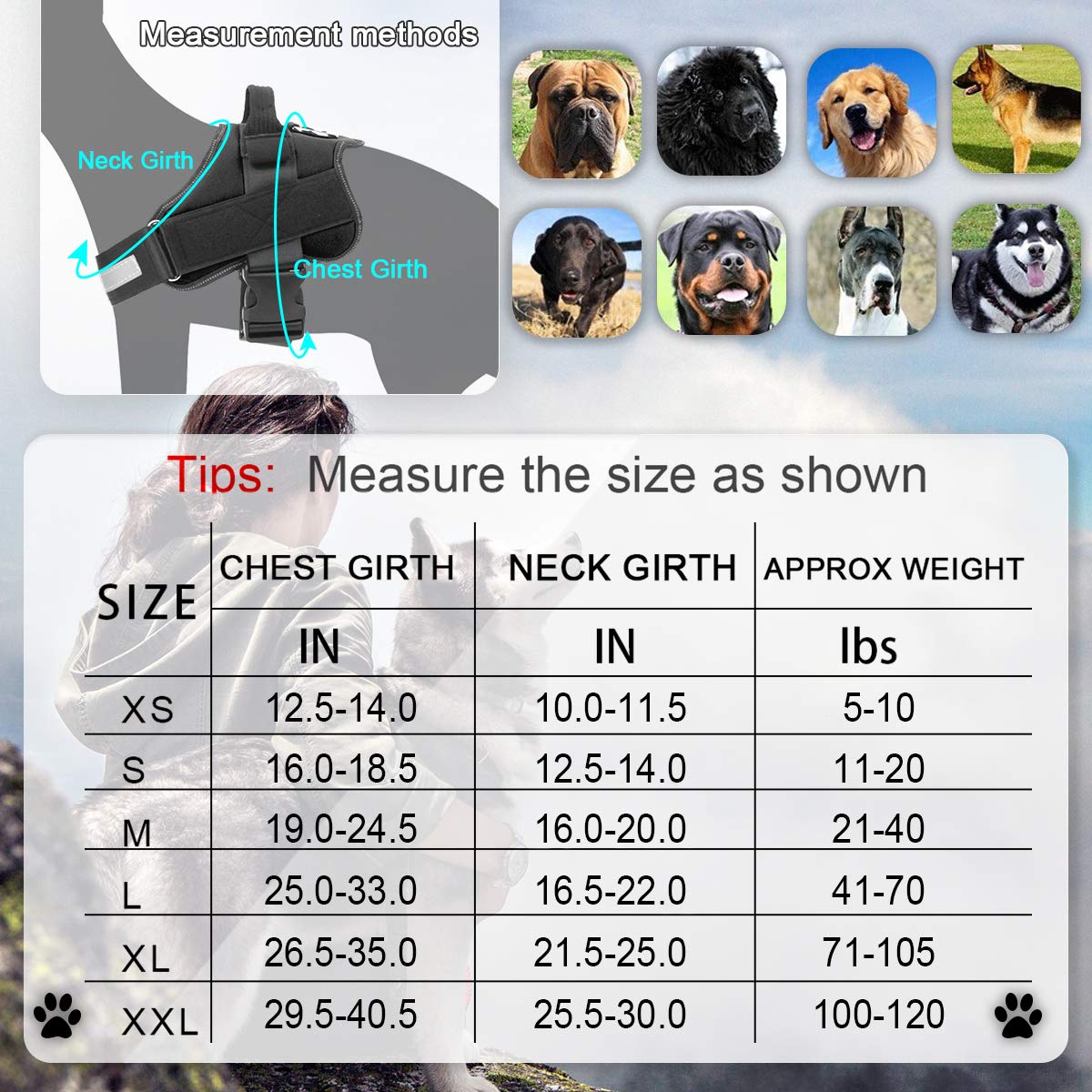 Bolux Dog Harness, No-Pull Reflective Dog Vest, Breathable Adjustable Pet Harness With Handle For Outdoor Walking - No More Pulling, Tugging Or Choking (Black, Xxl)