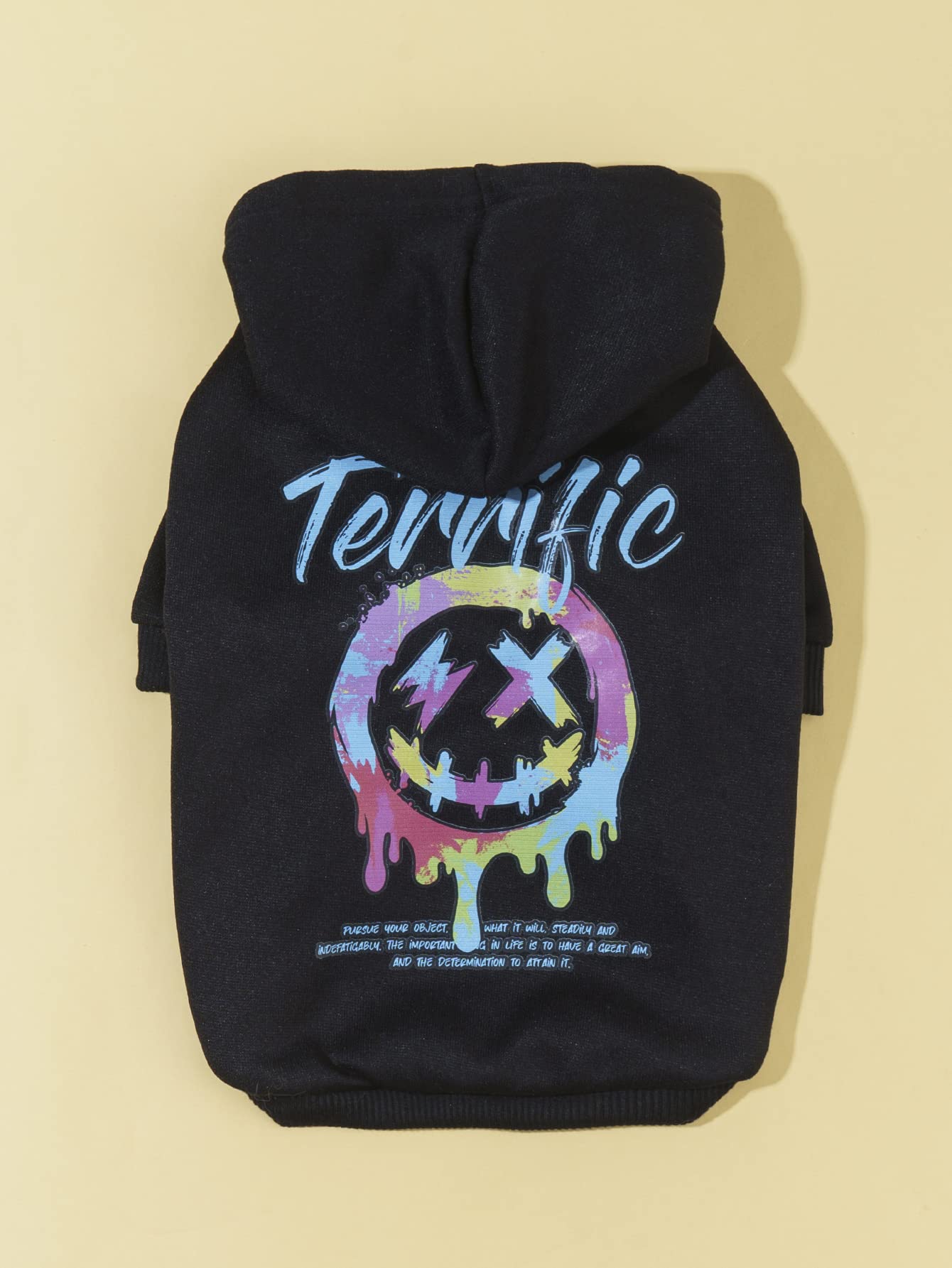 Qwinee Dog Hoodie Shirt Sweatshirt - Stylish Clothes For Cat Kitten Puppy Small Medium Large Dogs - Black X-Large