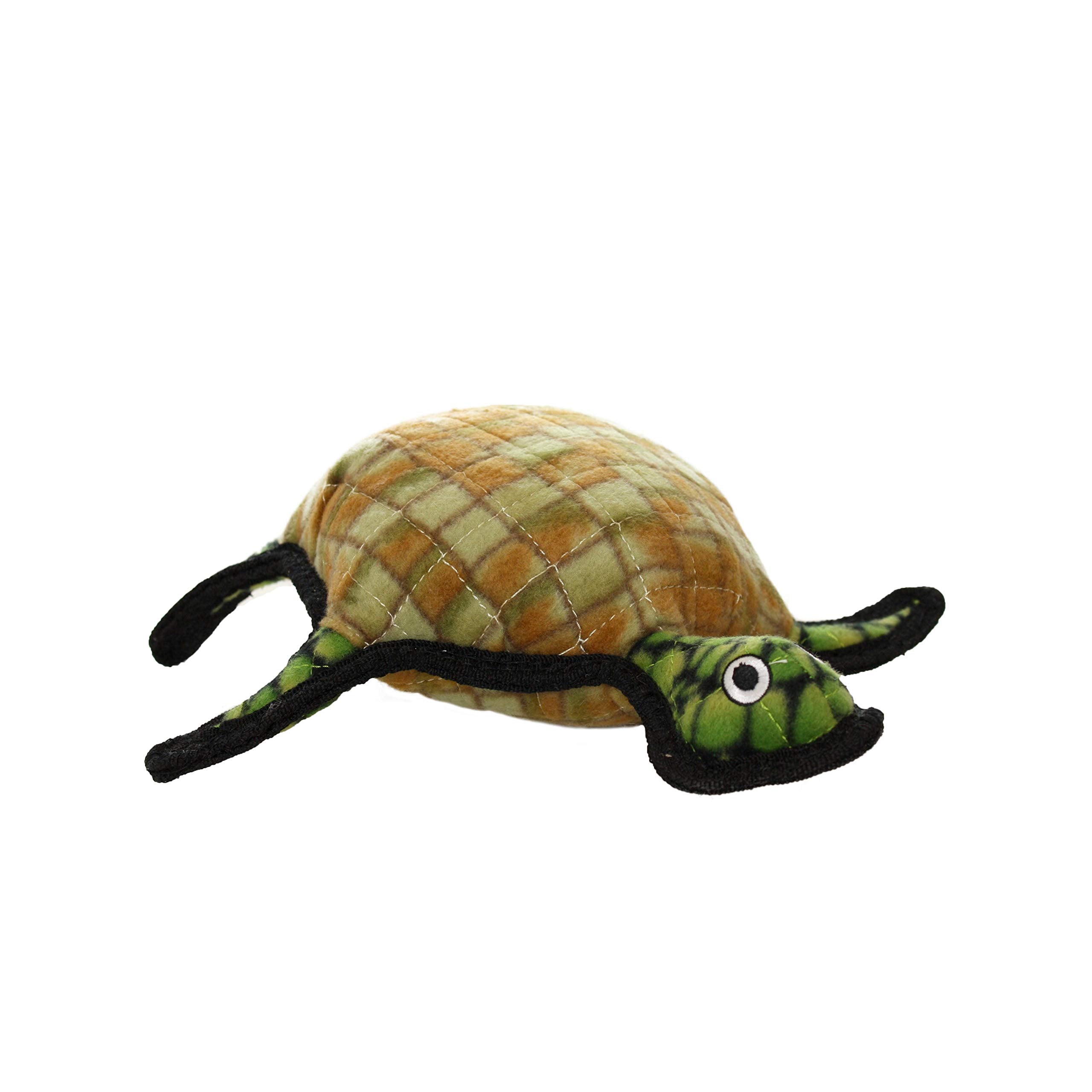 TUFFY Ocean Creature Turtle Dog Toy, Large, Durable Fleece, Green/Brown, Model T-OC-Turtle