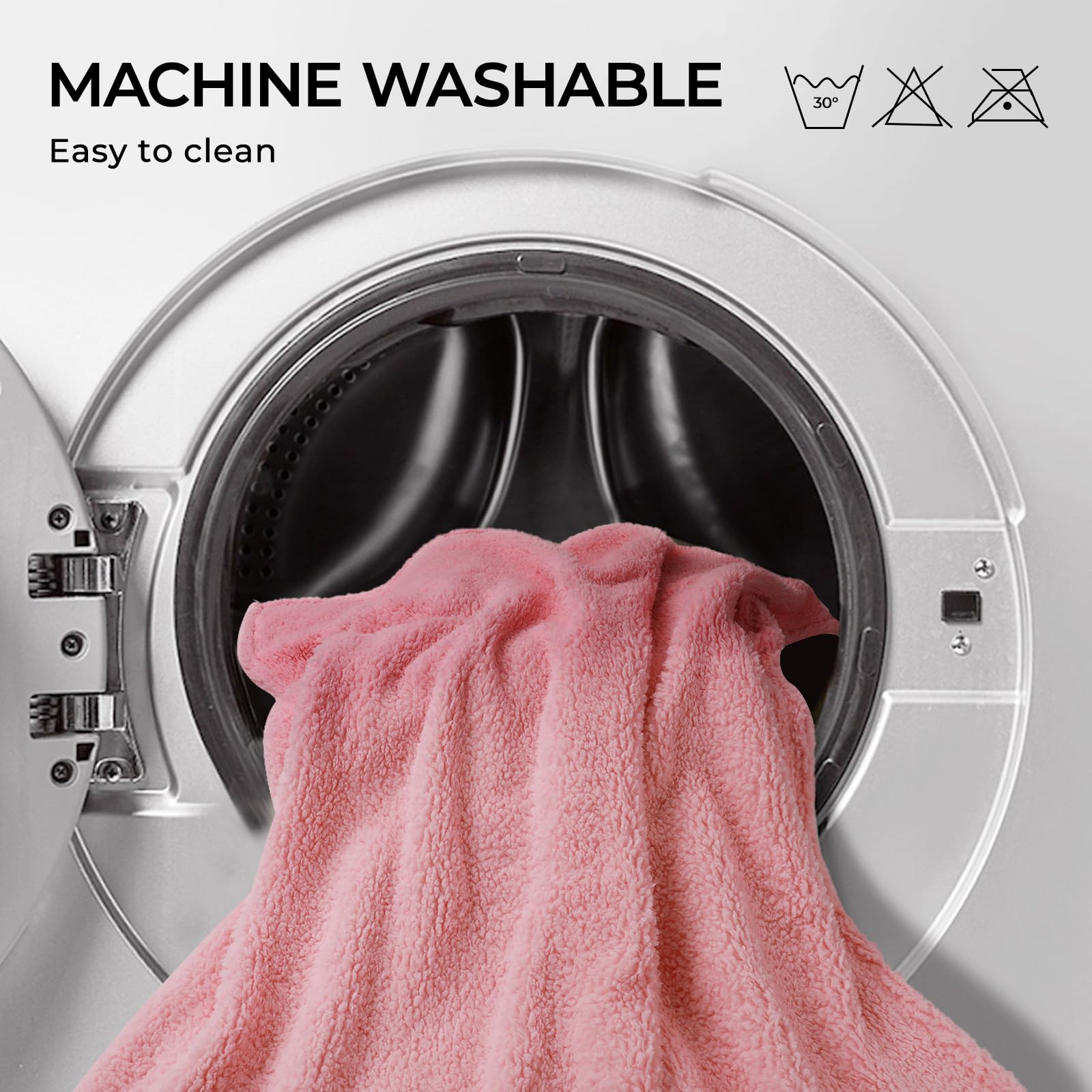 Premium Fleece Dog Blanket Soft Pet Sherpa Calming Blankets Throw For Dog Puppy Cat, Pink Large(57X40)