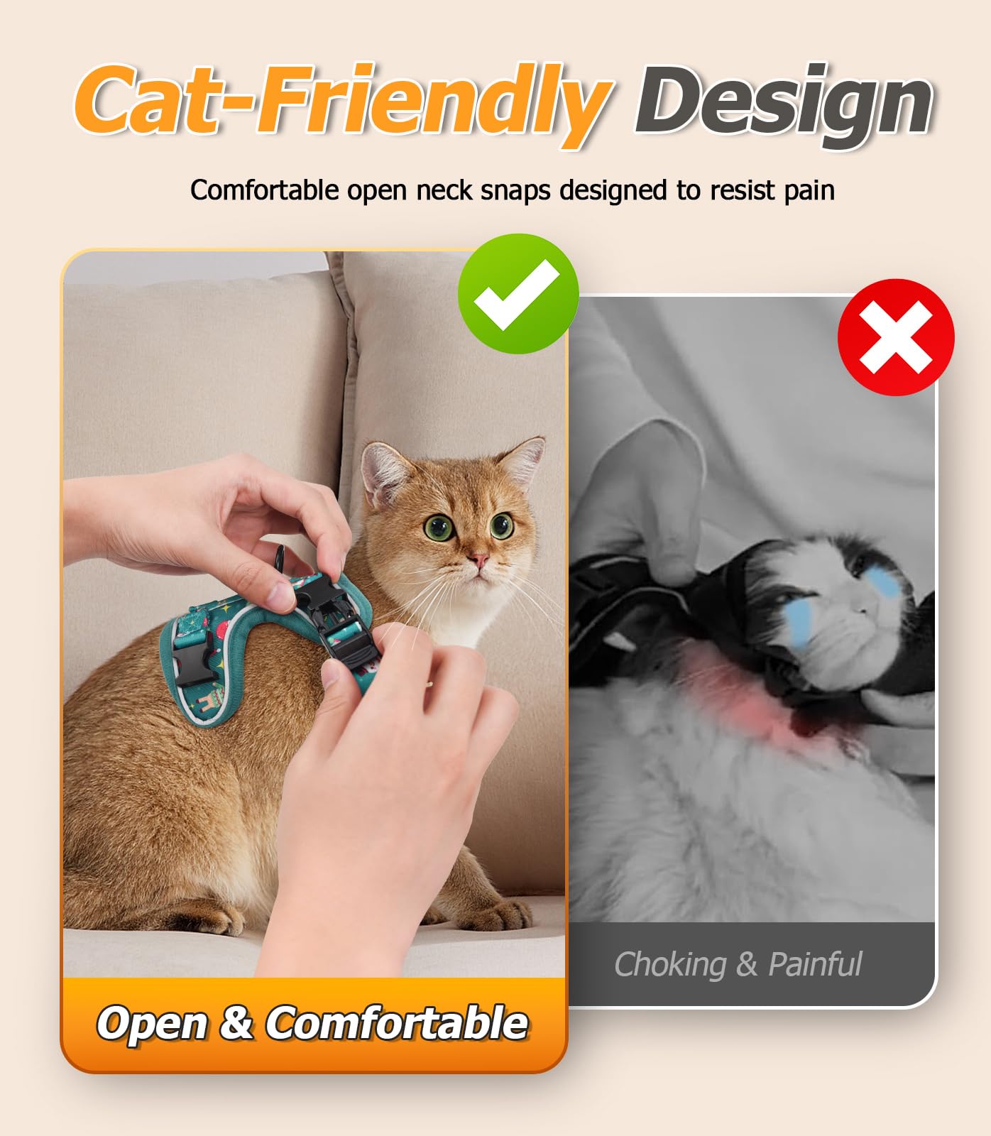 Halypet Cat Harness And Leash Set [Max Safety 4Th-Gen Upgrade] Escape Proof Adjustable Cat Leash Comfortable Soft Vest Easy To W