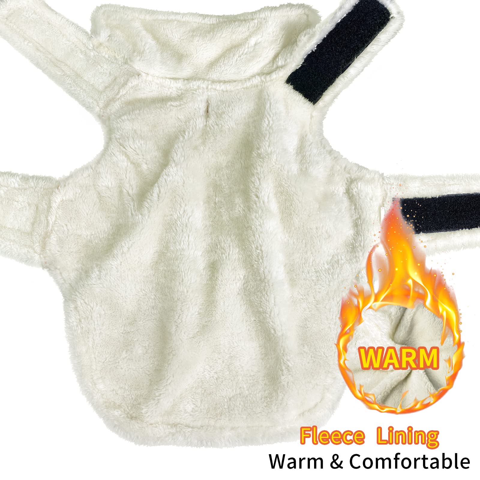 Malier Dog Winter Coat, Classic Plaid Fleece Dog Cold Weather Coats Dog Jacket With Pocket, Windprood Warm Dog Coat Vest Winter Pet Clothes Apparel For Small Medium Large Dogs (White, X-Small)