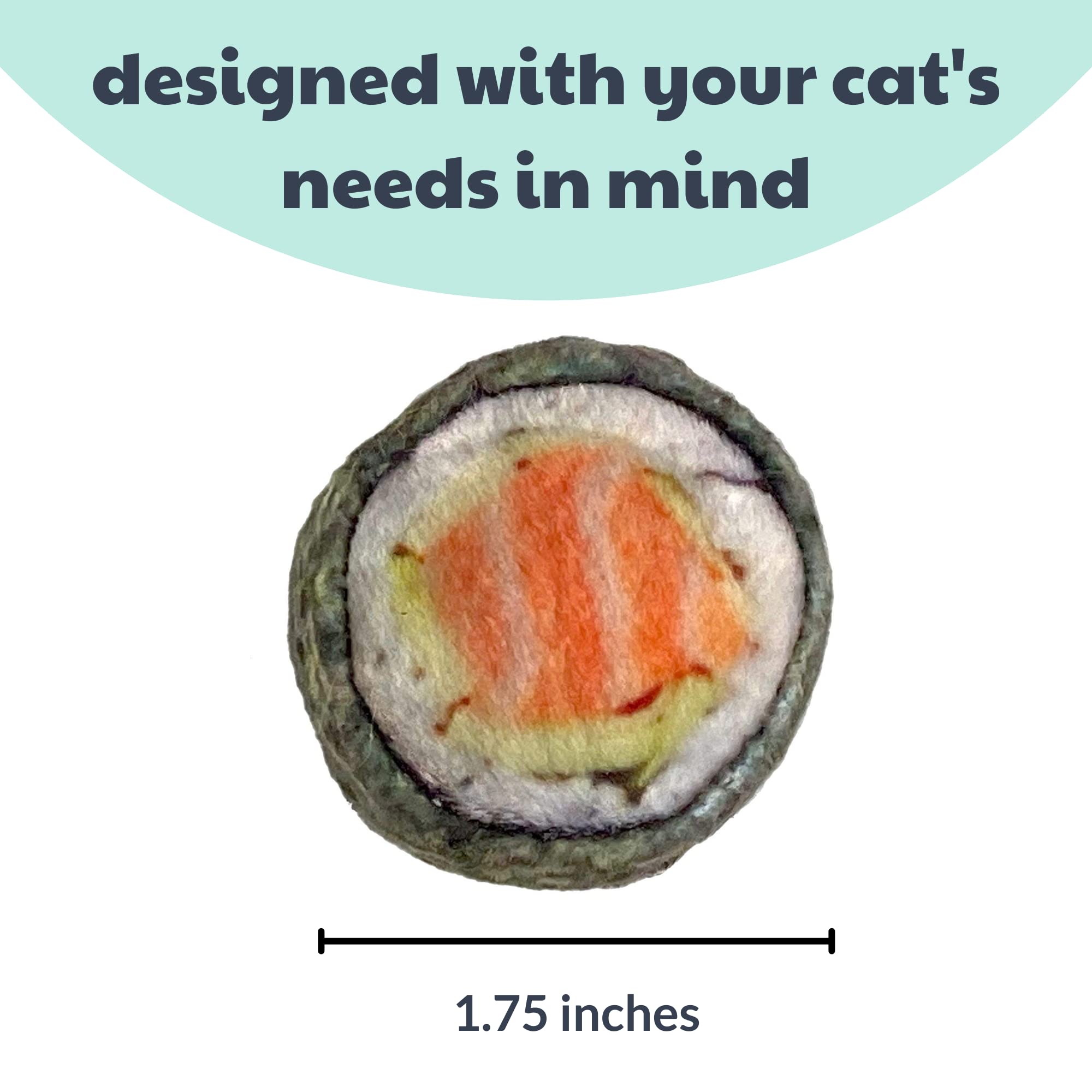Huxley & Kent Plush Cat Toy | Sushi | Snack Attack Strong Catnip Filled Cat Toy | Plush Interactive Kitten And Cat Toy With Catn