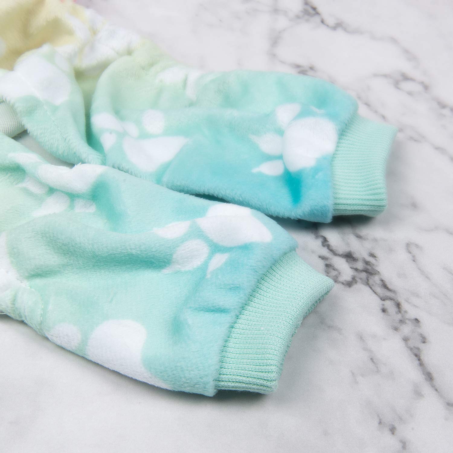 Cutebone Soft Dog Pajamas Gradient Footprint Doggy Shirts For Large Puppies P09Xxl