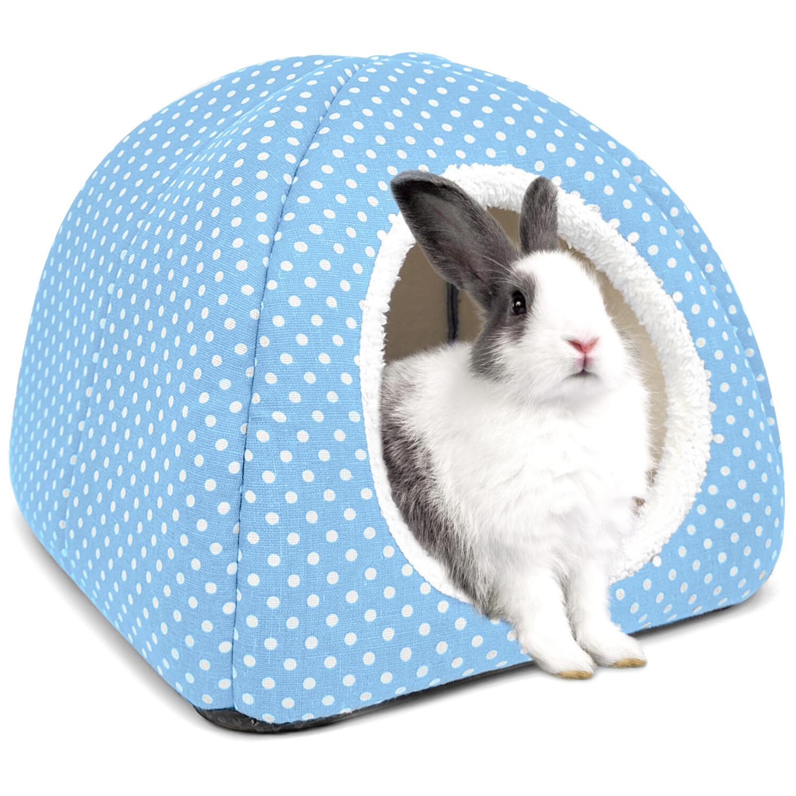 Tierecare Rabbit Hideout Large Bunny Bed Washable Rabbit House And Hideout Fleece Guinea Pig Hiding Hut For Indoor Bunnies Small