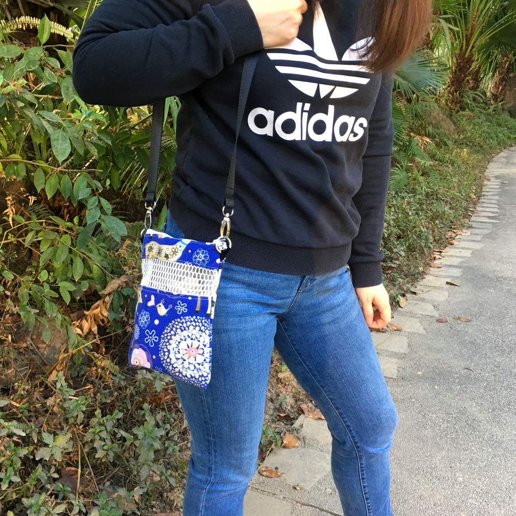 Kintor Sugar Glider Bonding Pouch Carry For Rat Hedgehog Small Pocket Pets (Blue Deer, 8.7X6.3Inch)